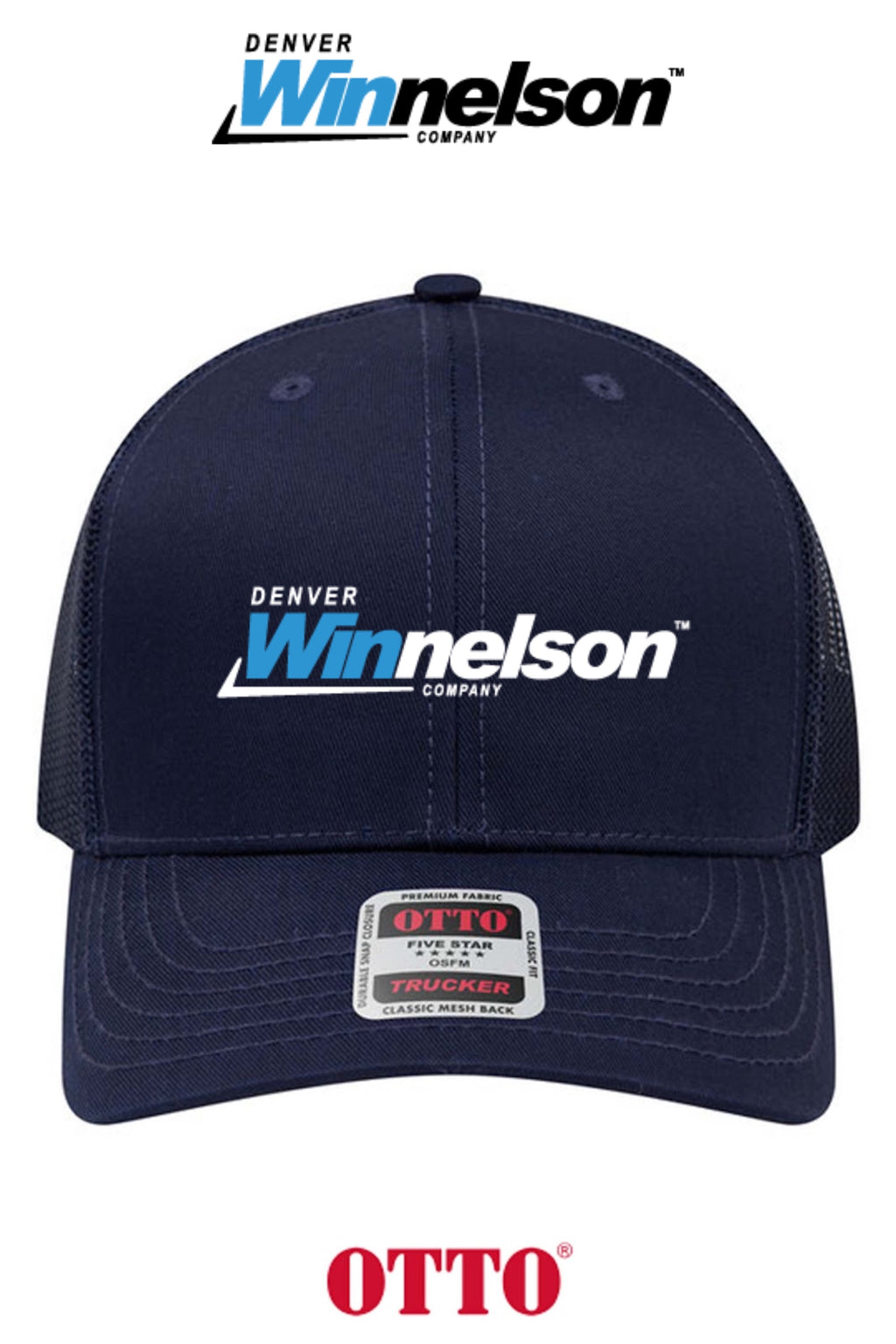 **BULK BUY SPECIAL** OTTO CAP® 6 Panel Mid Profile Mesh Back Trucker Hat - Denver Winnelson