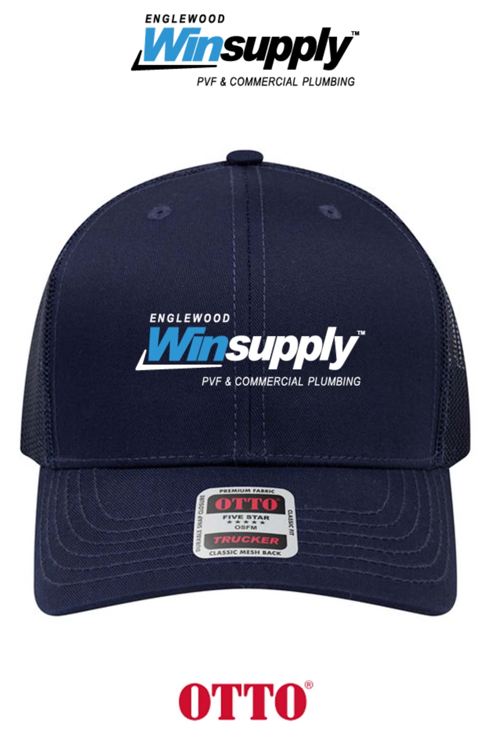 **BULK BUY SPECIAL** OTTO CAP® 6 Panel Mid Profile Mesh Back Trucker Hat - Winsupply of Englewood CO