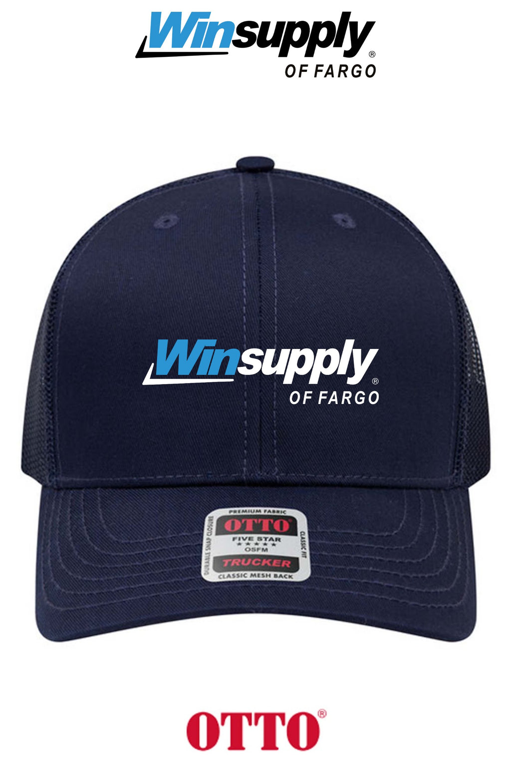 **BULK BUY SPECIAL** OTTO CAP® 6 Panel Mid Profile Mesh Back Trucker Hat - Winsupply of Fargo