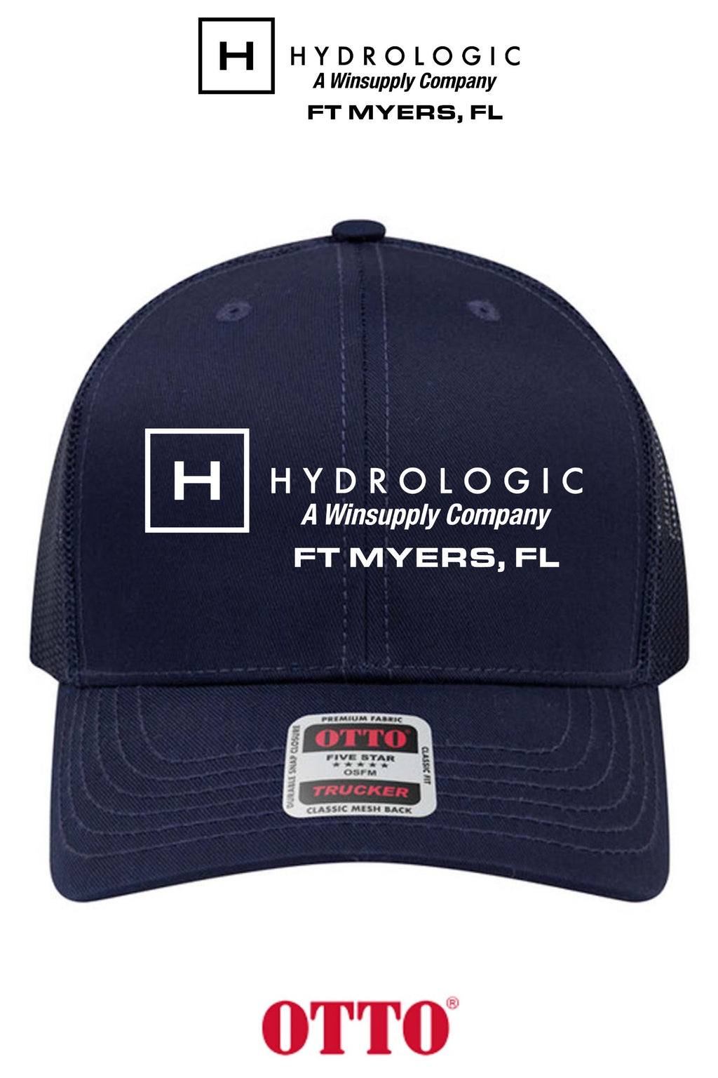 **BULK BUY SPECIAL** OTTO CAP® 6 Panel Mid Profile Mesh Back Trucker Hat - Winsupply Ft Myers FL Co.