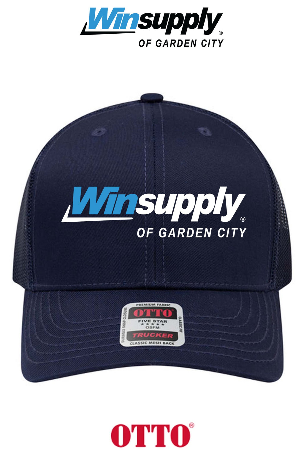 **BULK BUY SPECIAL** OTTO CAP® 6 Panel Mid Profile Mesh Back Trucker Hat - Winsupply Garden City KS Co.