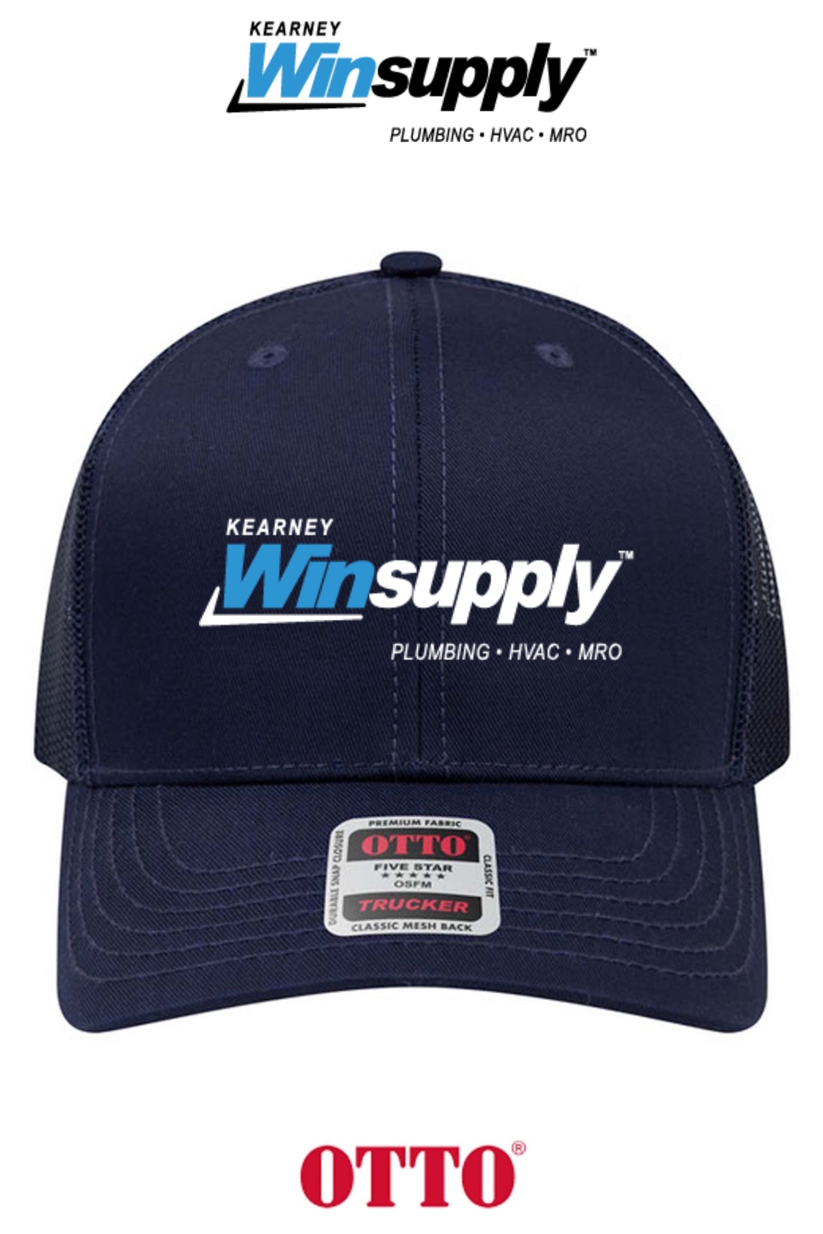 **BULK BUY SPECIAL** OTTO CAP® 6 Panel Mid Profile Mesh Back Trucker Hat - Kearney Winsupply