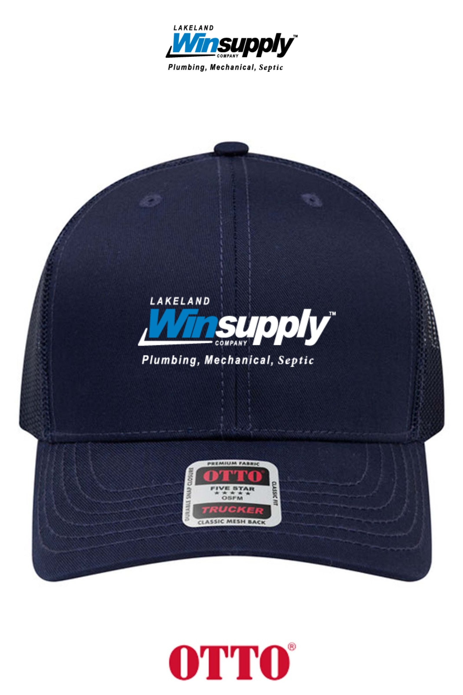**BULK BUY SPECIAL** OTTO CAP® 6 Panel Mid Profile Mesh Back Trucker Hat - Lakeland Winsupply