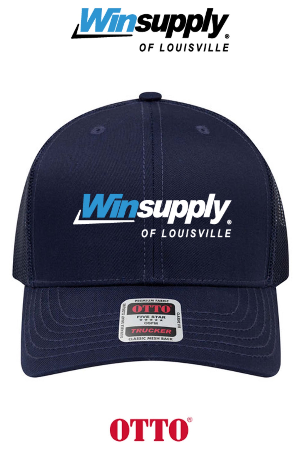 **BULK BUY SPECIAL** OTTO CAP® 6 Panel Mid Profile Mesh Back Trucker Hat - Winsupply of Louisville KY