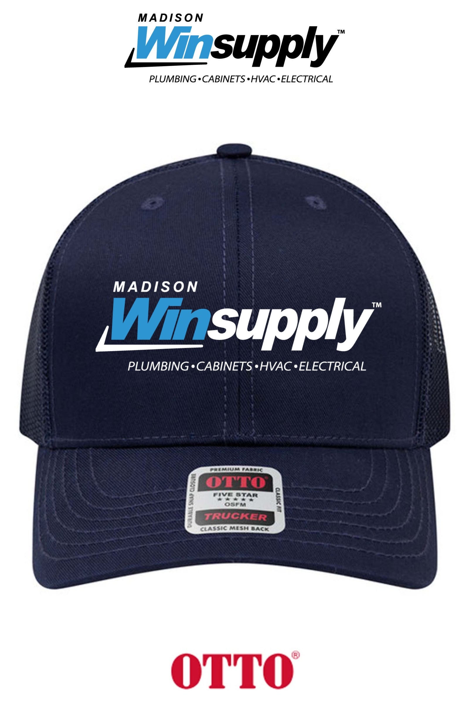 **BULK BUY SPECIAL** OTTO CAP® 6 Panel Mid Profile Mesh Back Trucker Hat - Madison Winsupply