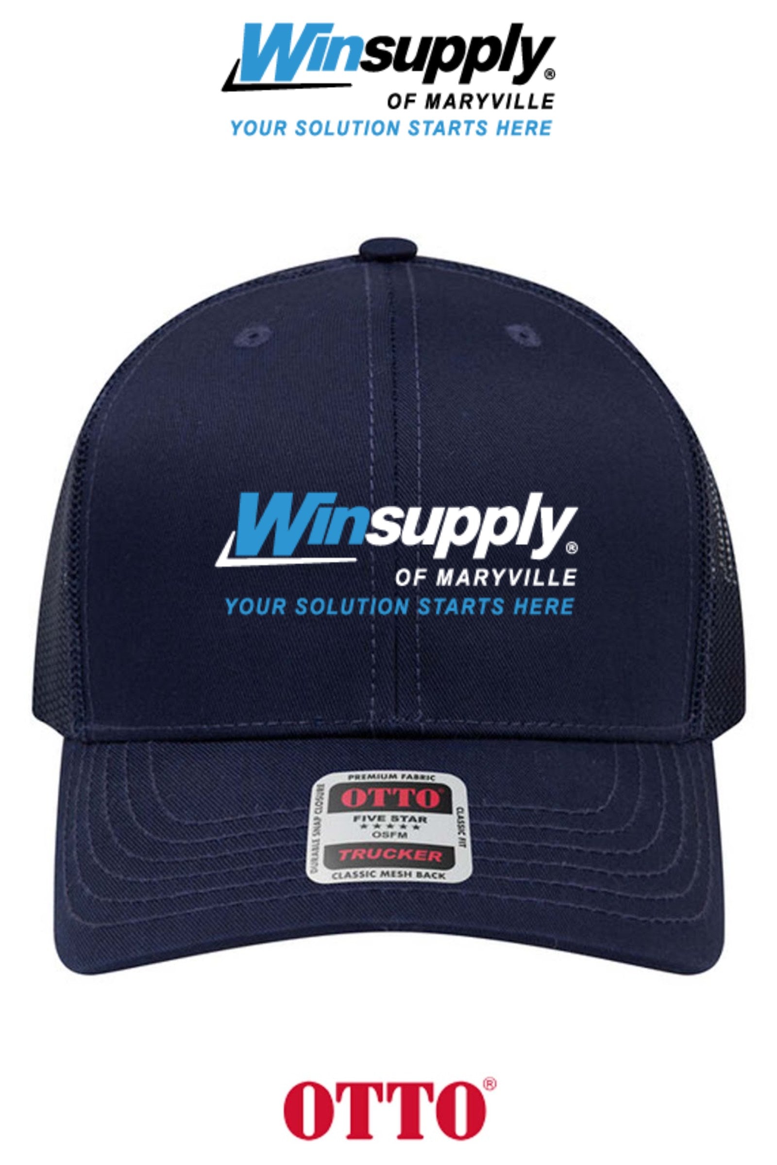 **BULK BUY SPECIAL** OTTO CAP® 6 Panel Mid Profile Mesh Back Trucker Hat - Winsupply of Maryville