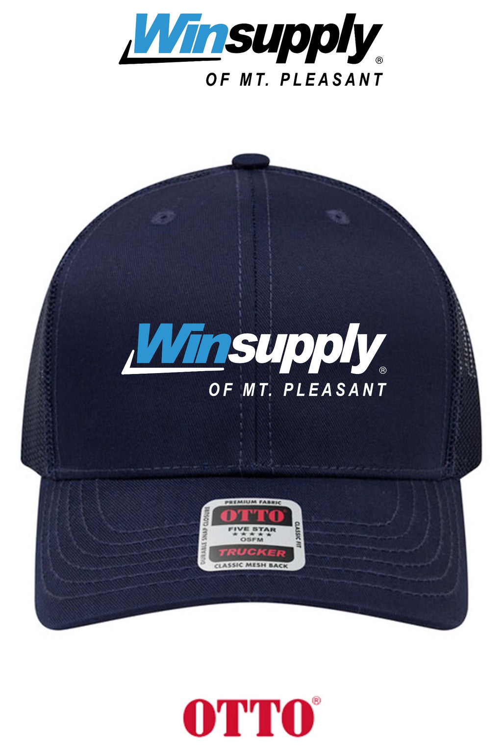 **BULK BUY SPECIAL** OTTO CAP® 6 Panel Mid Profile Mesh Back Trucker Hat - Winsupply of Mt. Pleasant