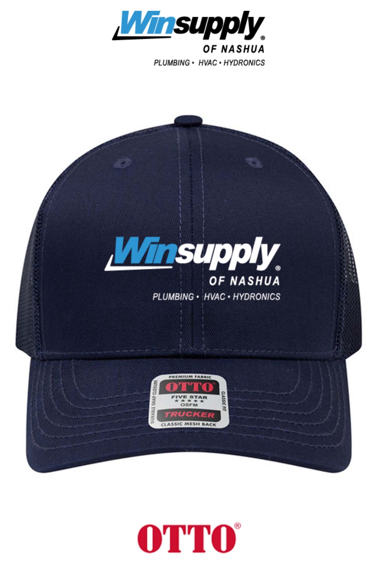 **BULK BUY SPECIAL** OTTO CAP® 6 Panel Mid Profile Mesh Back Trucker Hat - Winsupply of Nashua NH