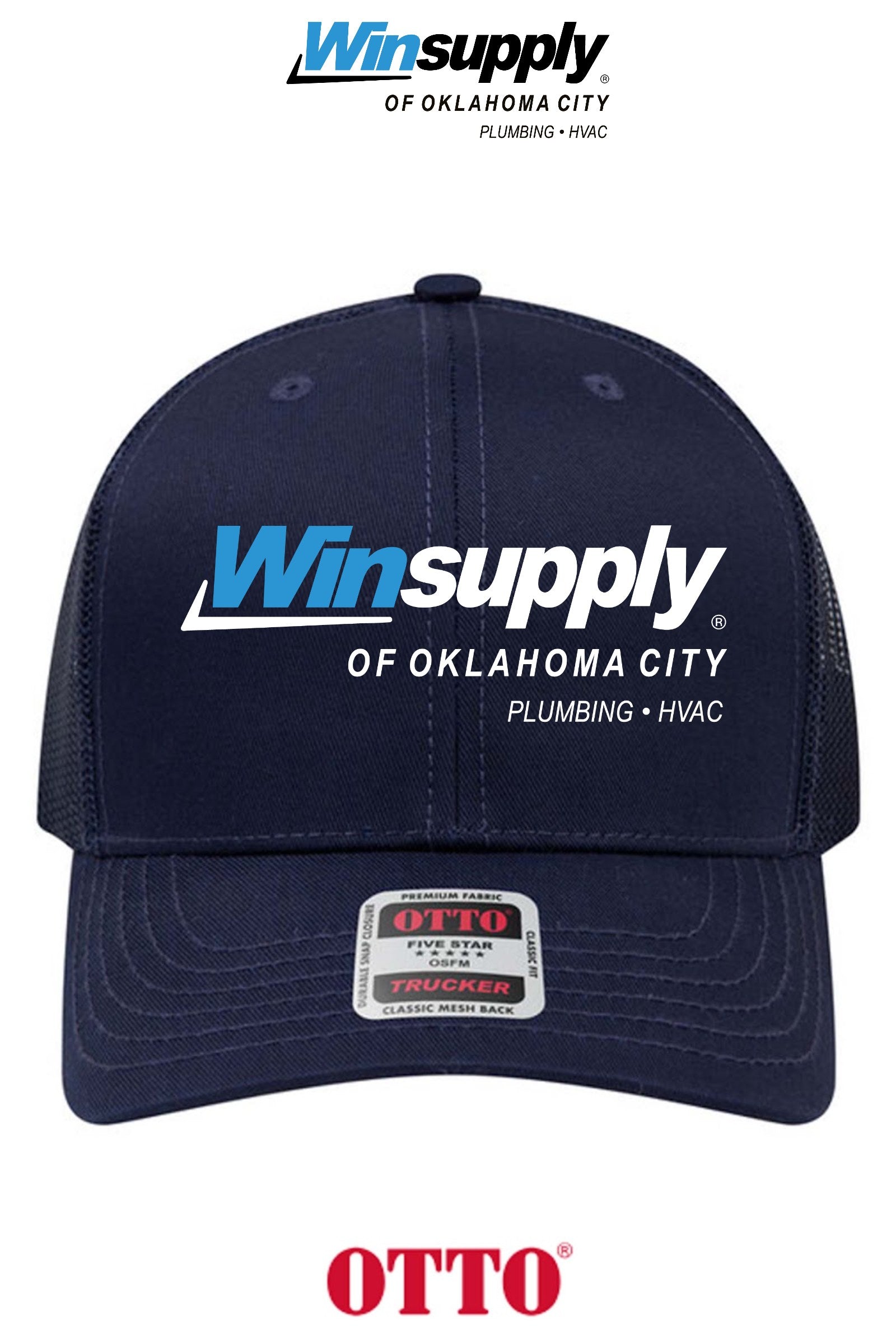 **BULK BUY SPECIAL** OTTO CAP® 6 Panel Mid Profile Mesh Back Trucker Hat - Winsupply of Oklahoma City
