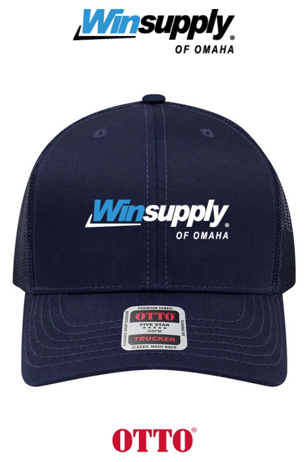**BULK BUY SPECIAL** OTTO CAP® 6 Panel Mid Profile Mesh Back Trucker Hat - Winsupply of Omaha