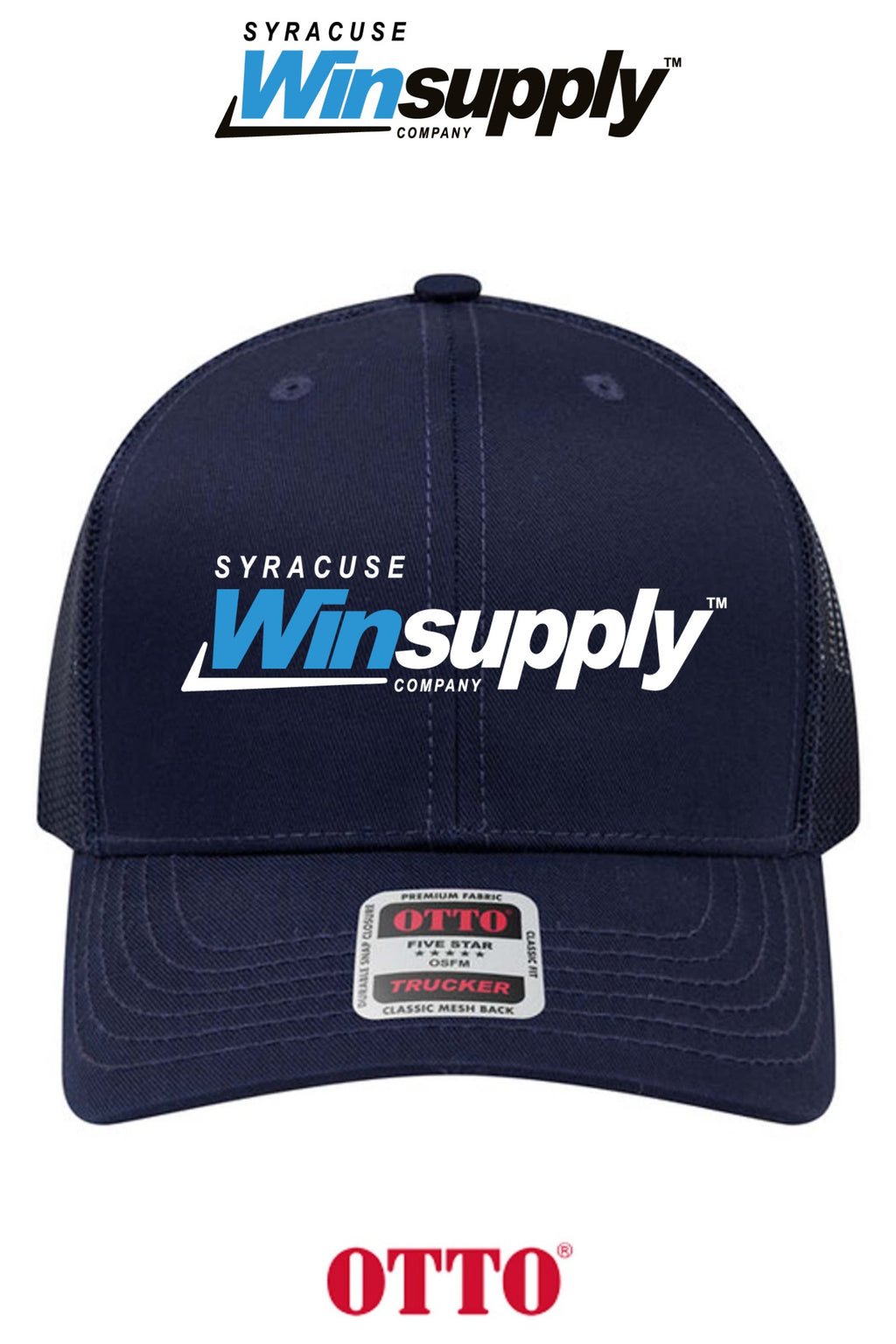 **BULK BUY SPECIAL** OTTO CAP® 6 Panel Mid Profile Mesh Back Trucker Hat - Syracuse Winsupply