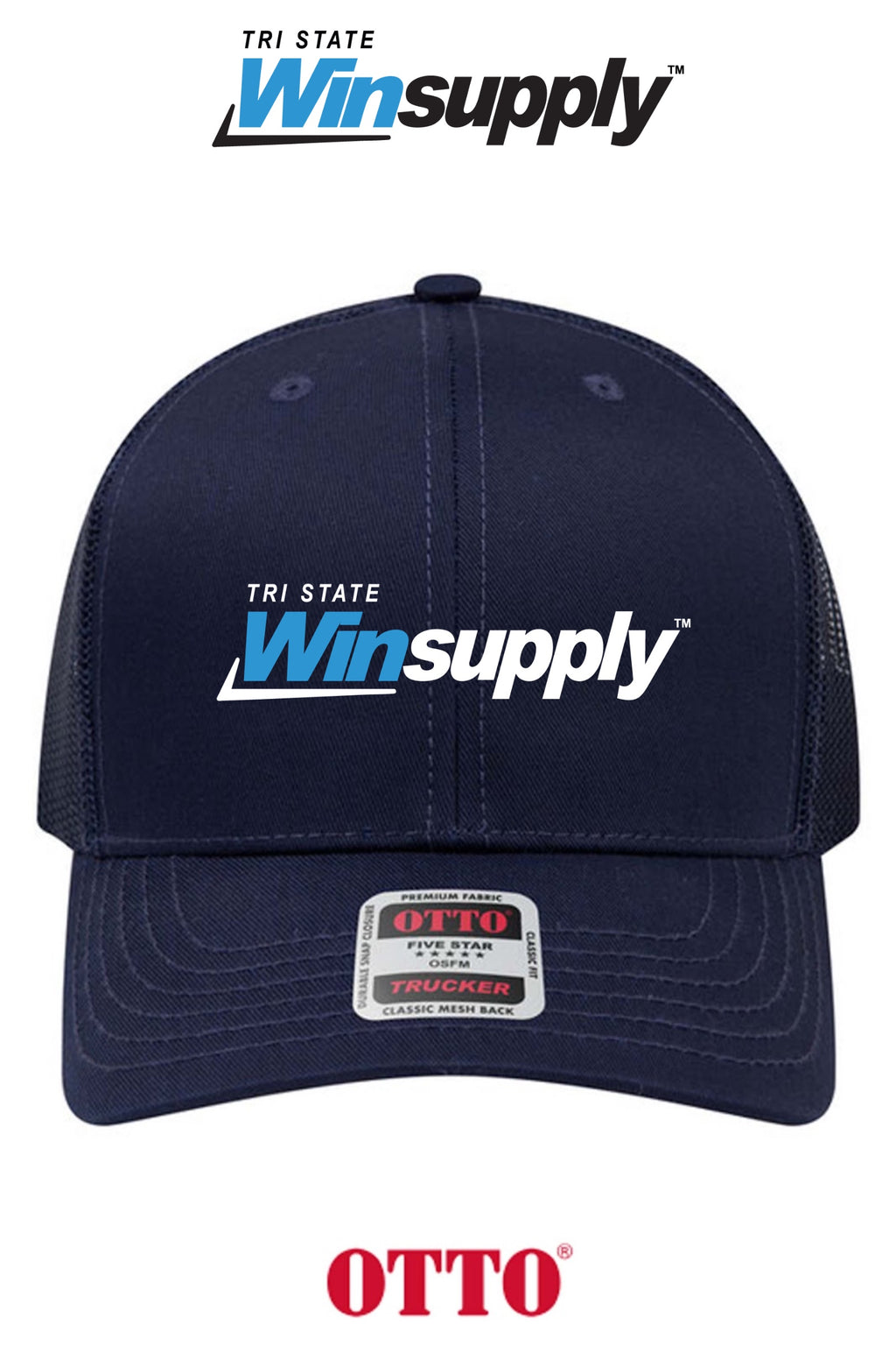 **BULK BUY SPECIAL** OTTO CAP® 6 Panel Mid Profile Mesh Back Trucker Hat - Tri-State Winsupply