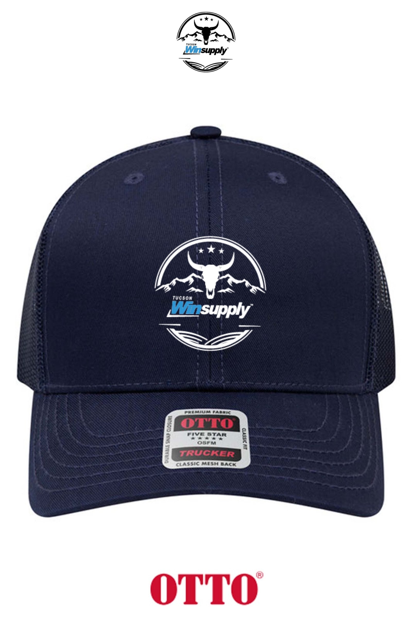 **BULK BUY SPECIAL** OTTO CAP® 6 Panel Mid Profile Mesh Back Trucker Hat - Winsupply Tucson AZ