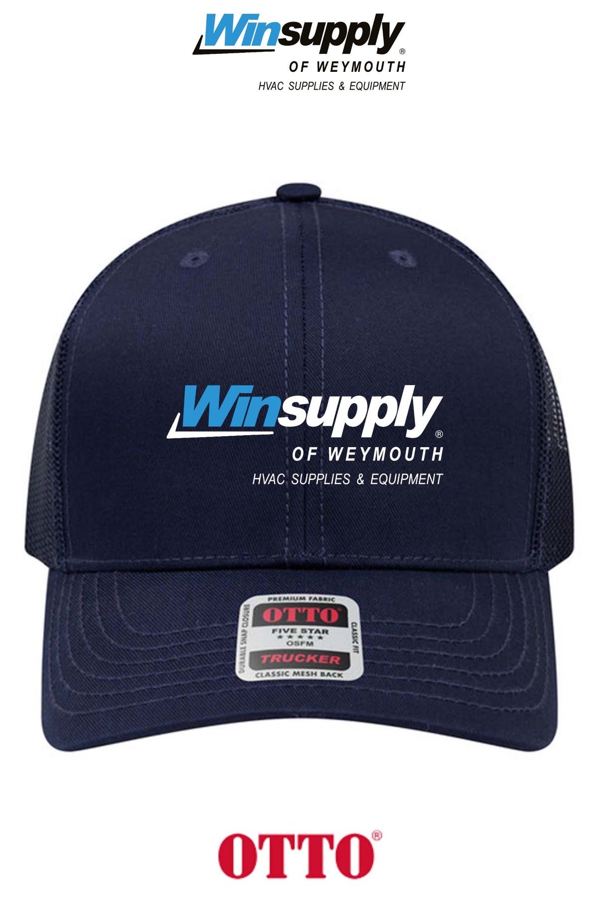 **BULK BUY SPECIAL** OTTO CAP® 6 Panel Mid Profile Mesh Back Trucker Hat - Winsupply of Weymouth