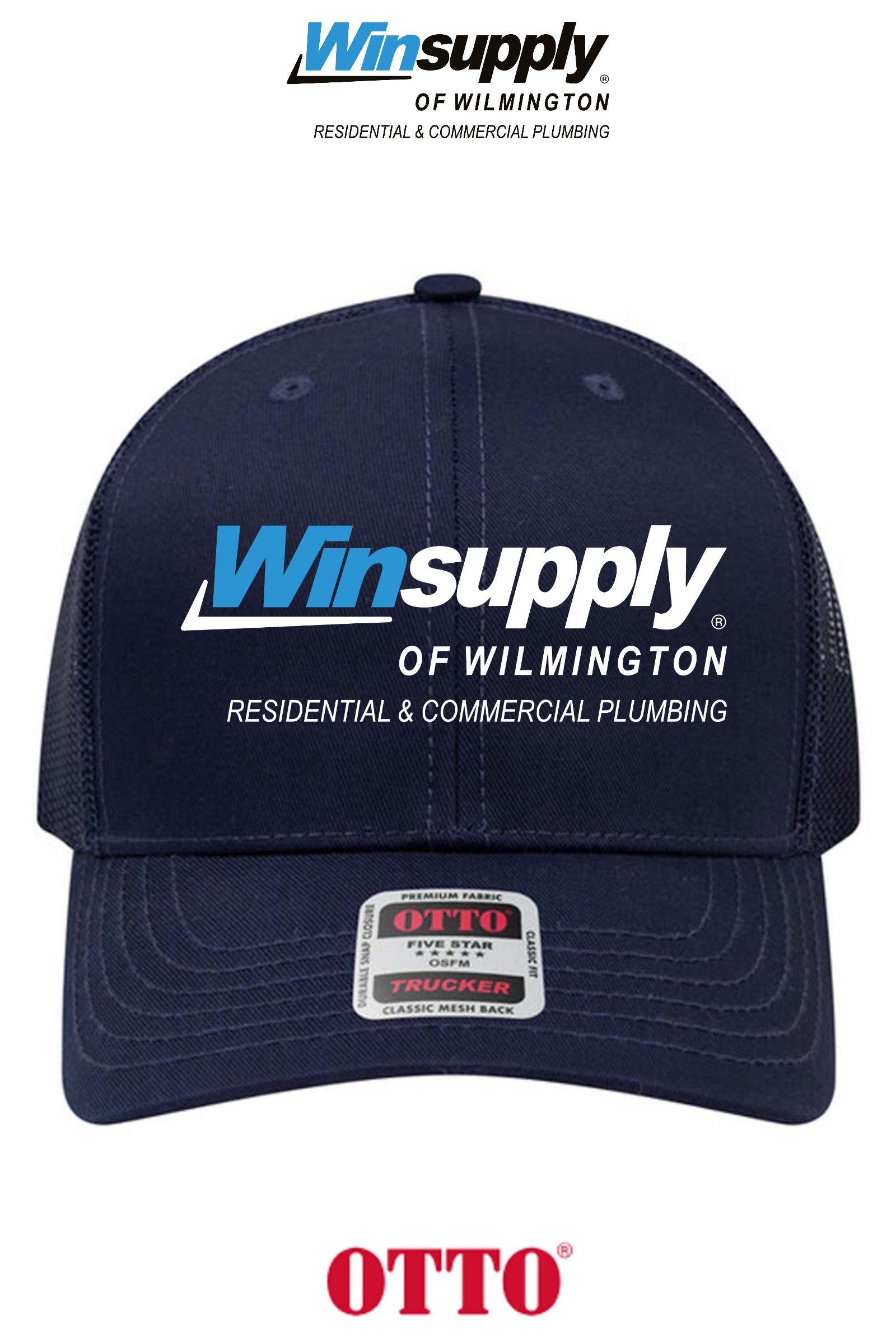 **BULK BUY SPECIAL** OTTO CAP® 6 Panel Mid Profile Mesh Back Trucker Hat - Winsupply of Wilmington