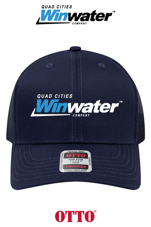 **BULK BUY SPECIAL** OTTO CAP® 6 Panel Mid Profile Mesh Back Trucker Hat - Quad Cities Winwater