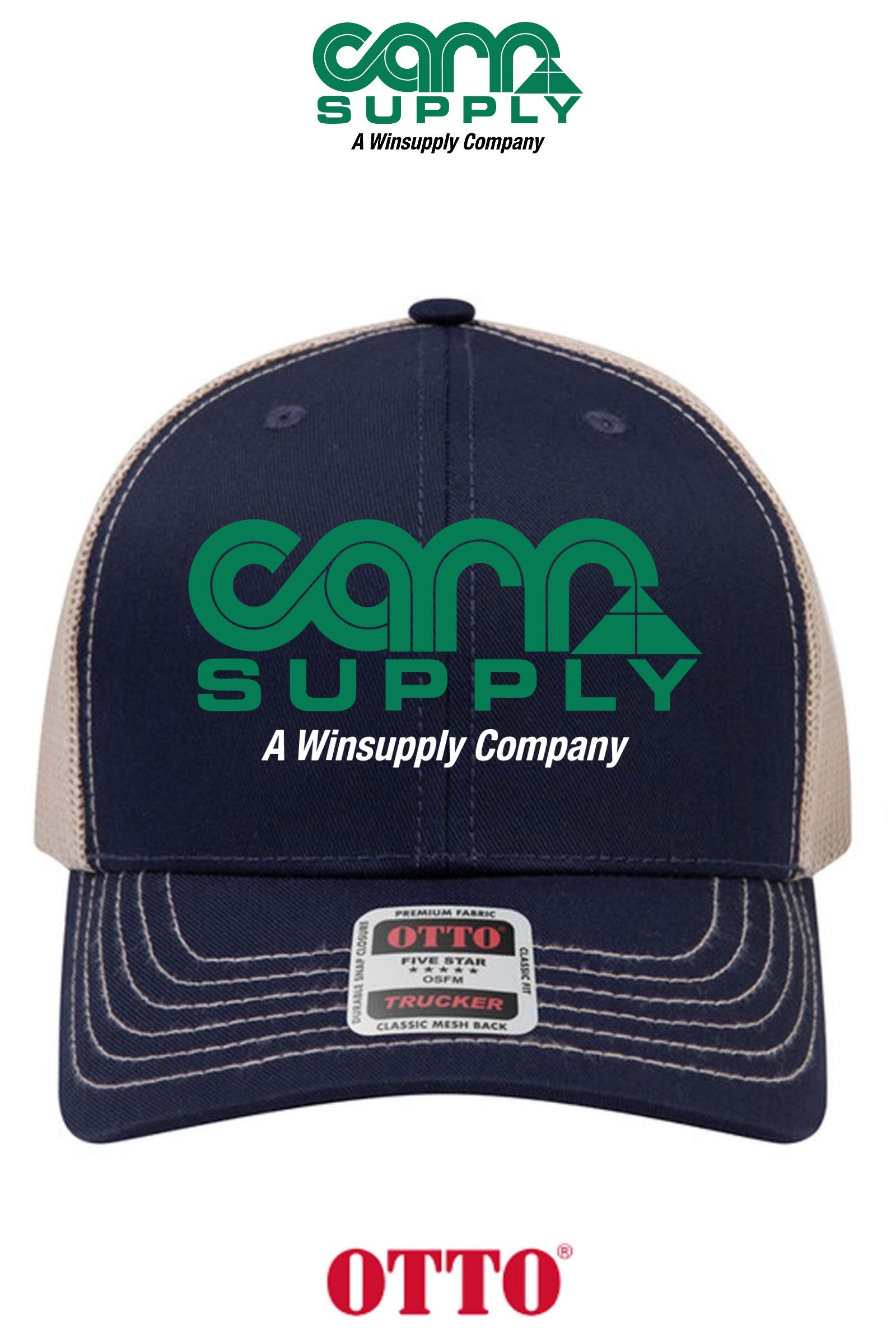 **BULK BUY SPECIAL** OTTO CAP® 6 Panel Mid Profile Mesh Back Trucker Hat - Carr Supply - Athens
