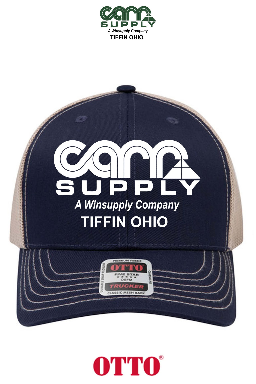 **BULK BUY SPECIAL** OTTO CAP® 6 Panel Mid Profile Mesh Back Trucker Hat - Carr Supply - Tiffin