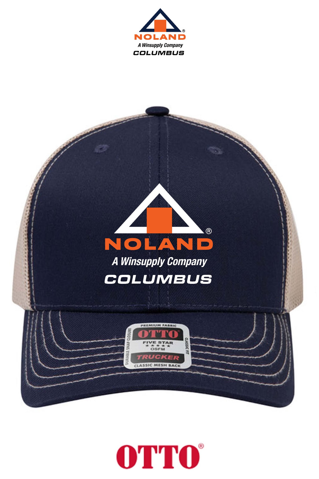 **BULK BUY SPECIAL** OTTO CAP® 6 Panel Mid Profile Mesh Back Trucker Hat - Columbus Noland