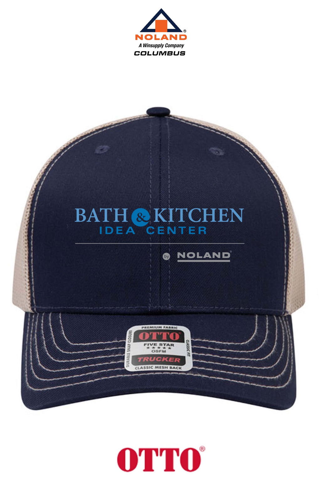 **BULK BUY SPECIAL** OTTO CAP® 6 Panel Mid Profile Mesh Back Trucker Hat - Columbus Noland