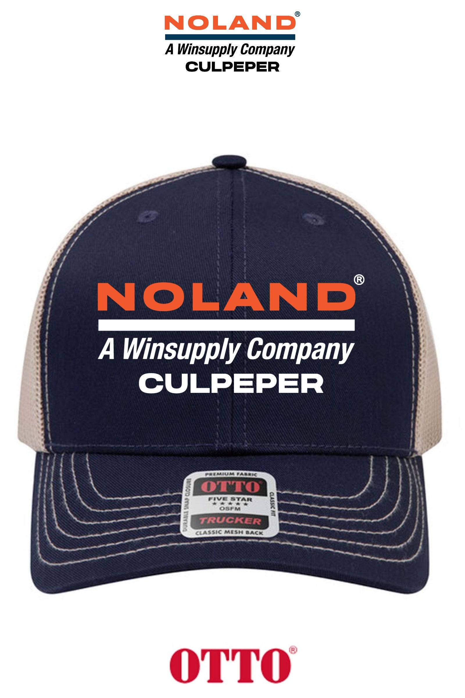 **BULK BUY SPECIAL** OTTO CAP® 6 Panel Mid Profile Mesh Back Trucker Hat - Culpeper Noland