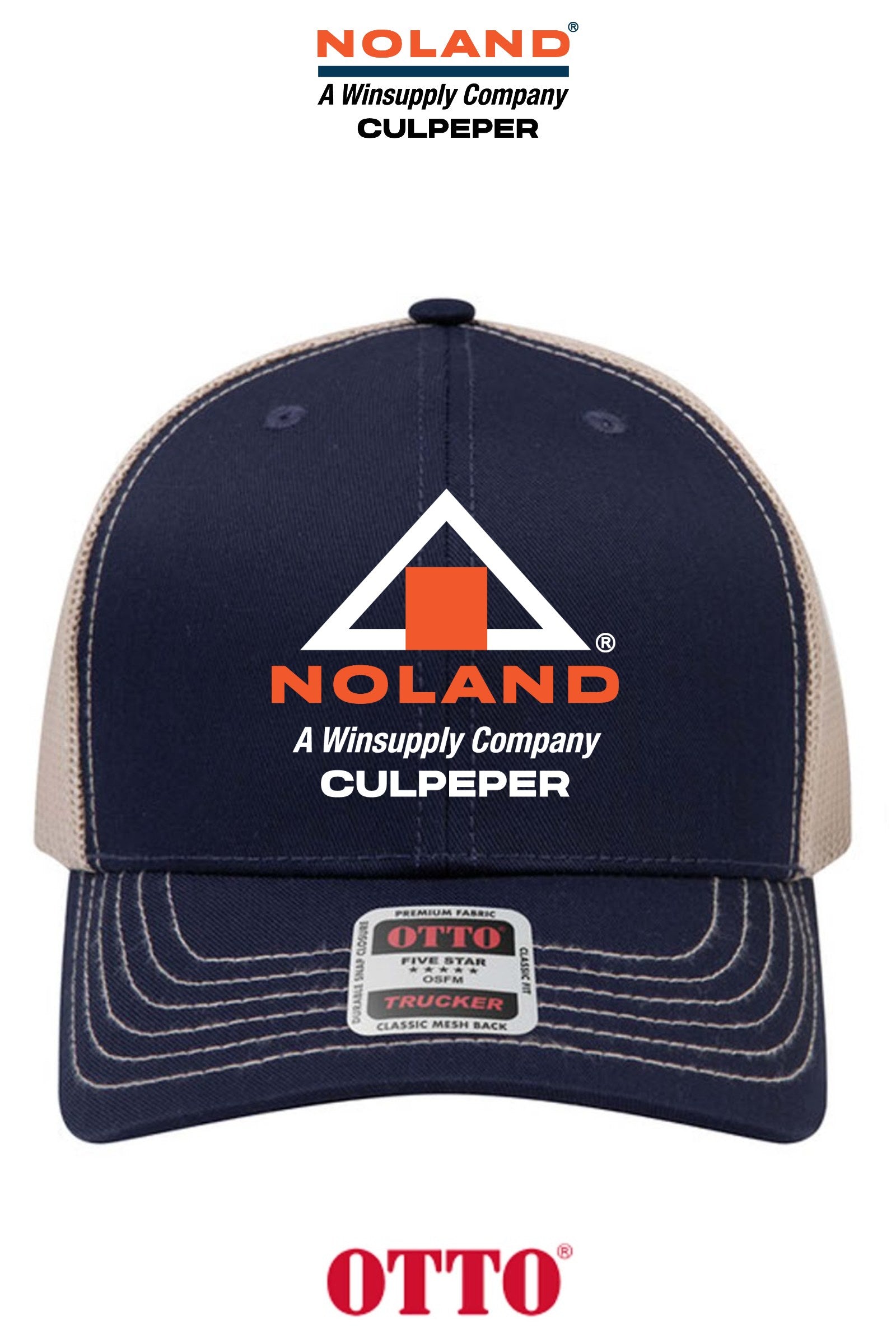 **BULK BUY SPECIAL** OTTO CAP® 6 Panel Mid Profile Mesh Back Trucker Hat - Culpeper Noland