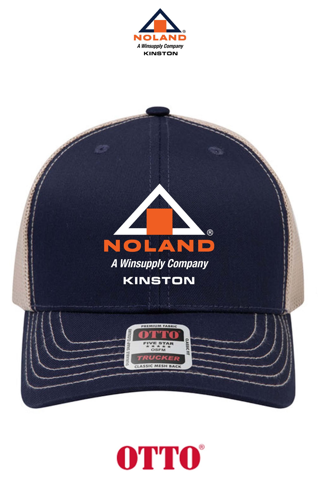 **BULK BUY SPECIAL** OTTO CAP® 6 Panel Mid Profile Mesh Back Trucker Hat - Kinston Noland