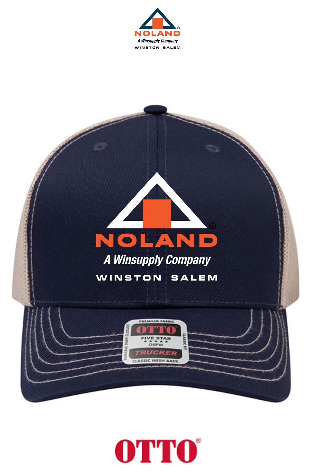 **BULK BUY SPECIAL** OTTO CAP® 6 Panel Mid Profile Mesh Back Trucker Hat - Winston Salem Noland