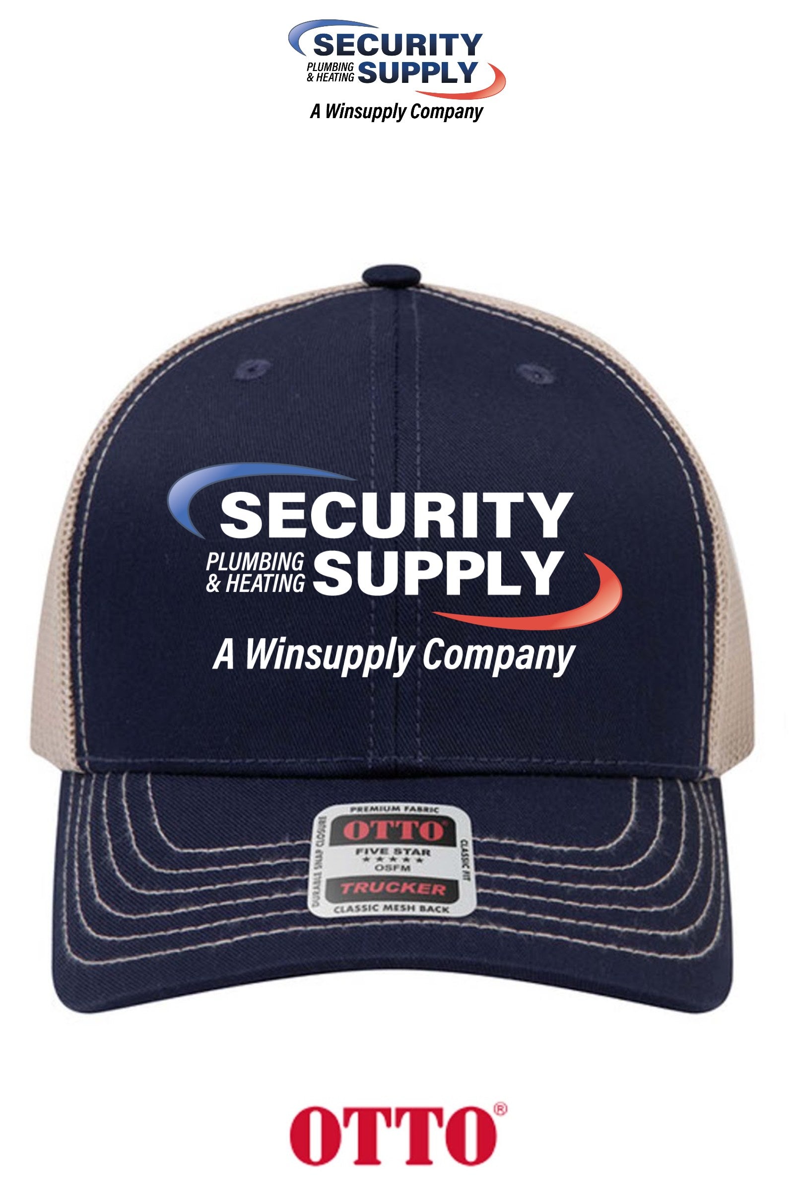 **BULK BUY SPECIAL** OTTO CAP® 6 Panel Mid Profile Mesh Back Trucker Hat - SPHS Watertown