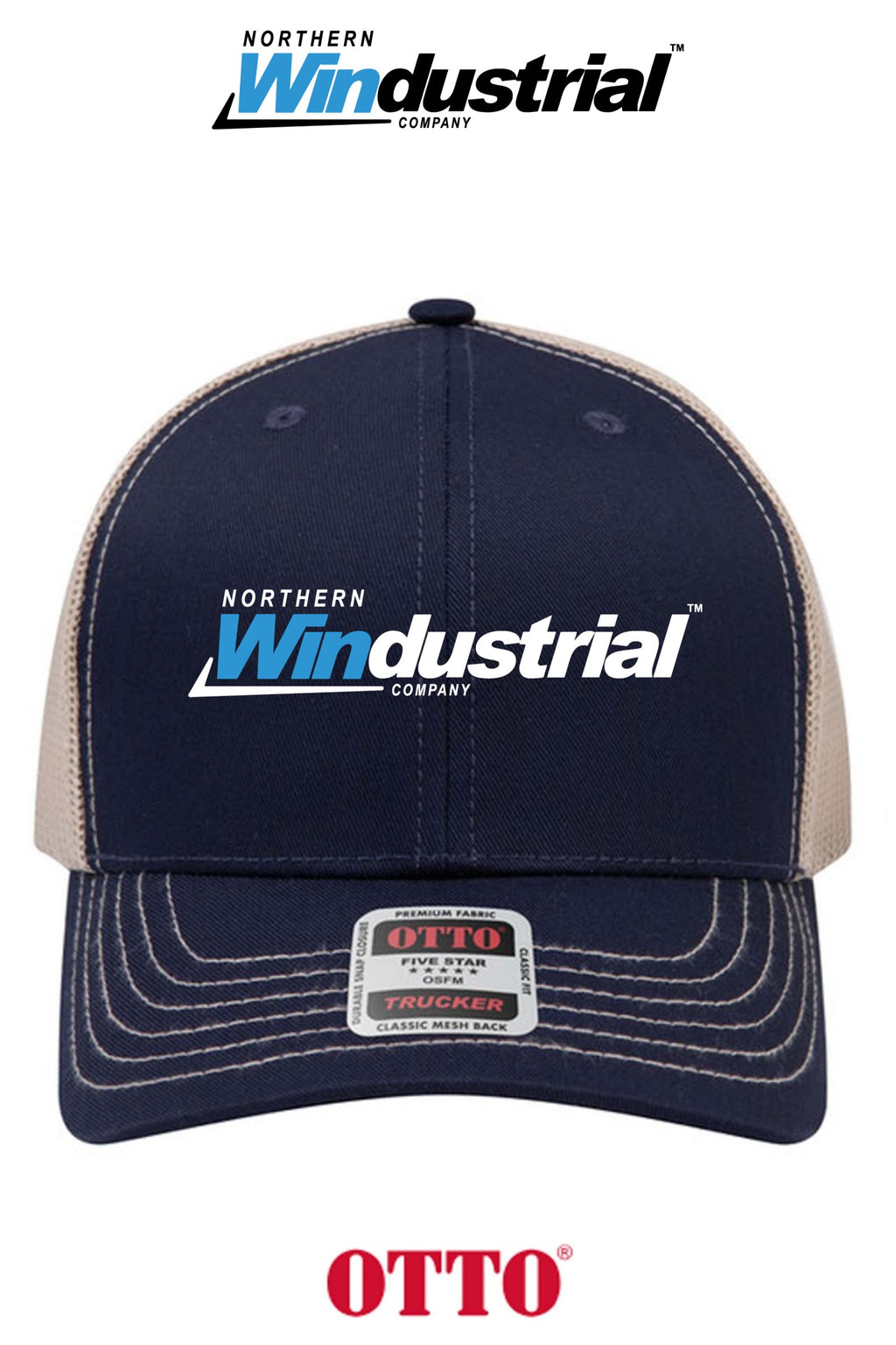 **BULK BUY SPECIAL** OTTO CAP® 6 Panel Mid Profile Mesh Back Trucker Hat - Northern Windustrial