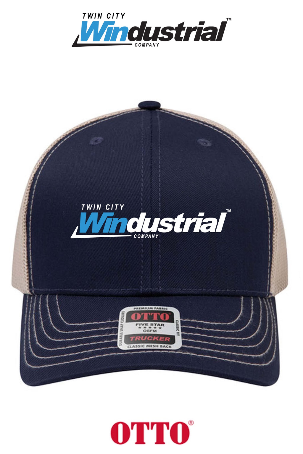 **BULK BUY SPECIAL** OTTO CAP® 6 Panel Mid Profile Mesh Back Trucker Hat - Twin City Windustrial
