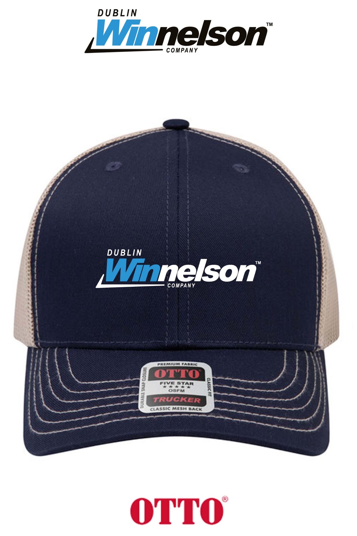 **BULK BUY SPECIAL** OTTO CAP® 6 Panel Mid Profile Mesh Back Trucker Hat - Dublin Winnelson