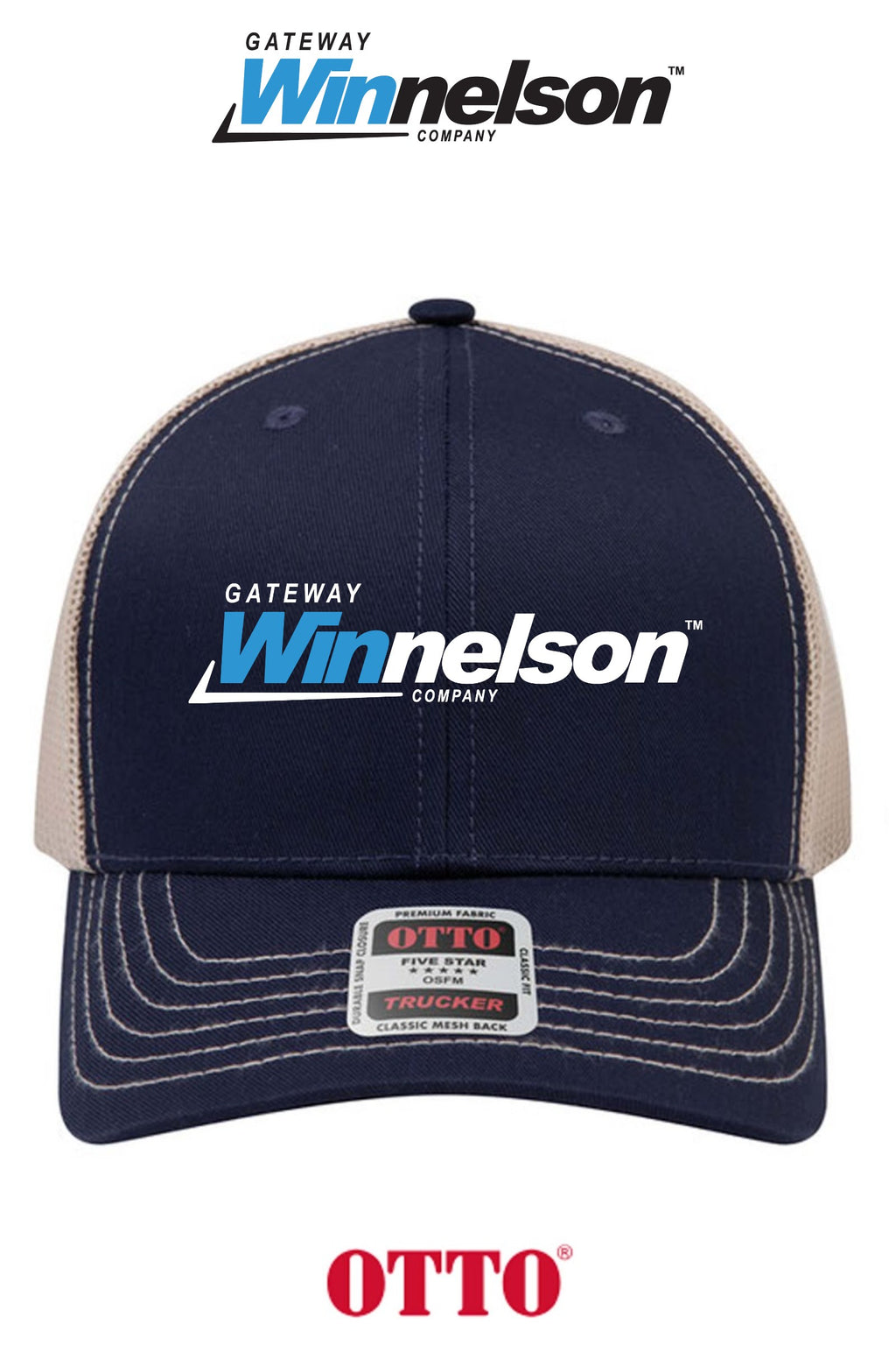 **BULK BUY SPECIAL** OTTO CAP® 6 Panel Mid Profile Mesh Back Trucker Hat - Gateway Winnelson
