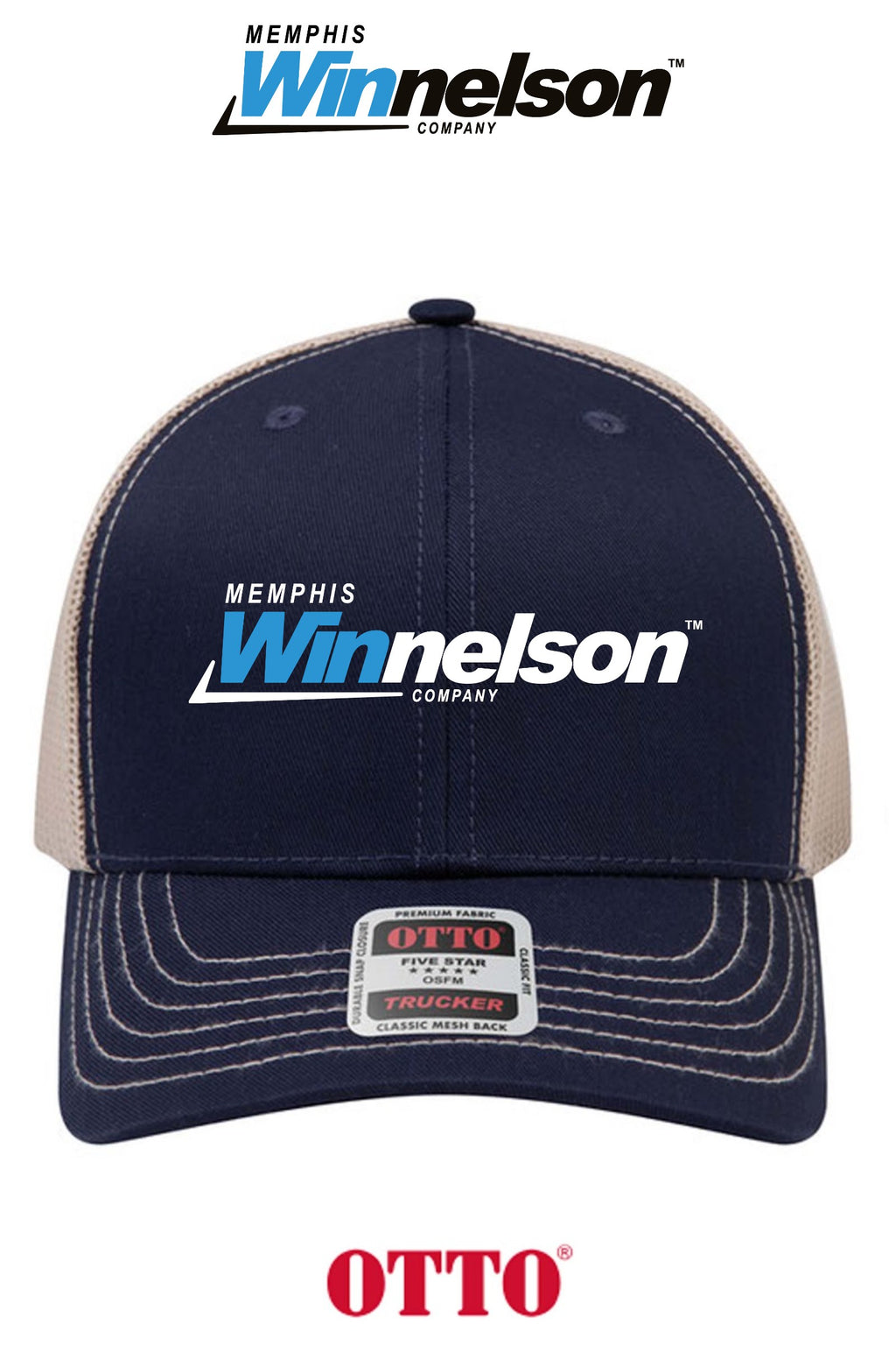 **BULK BUY SPECIAL** OTTO CAP® 6 Panel Mid Profile Mesh Back Trucker Hat - Memphis Winnelson