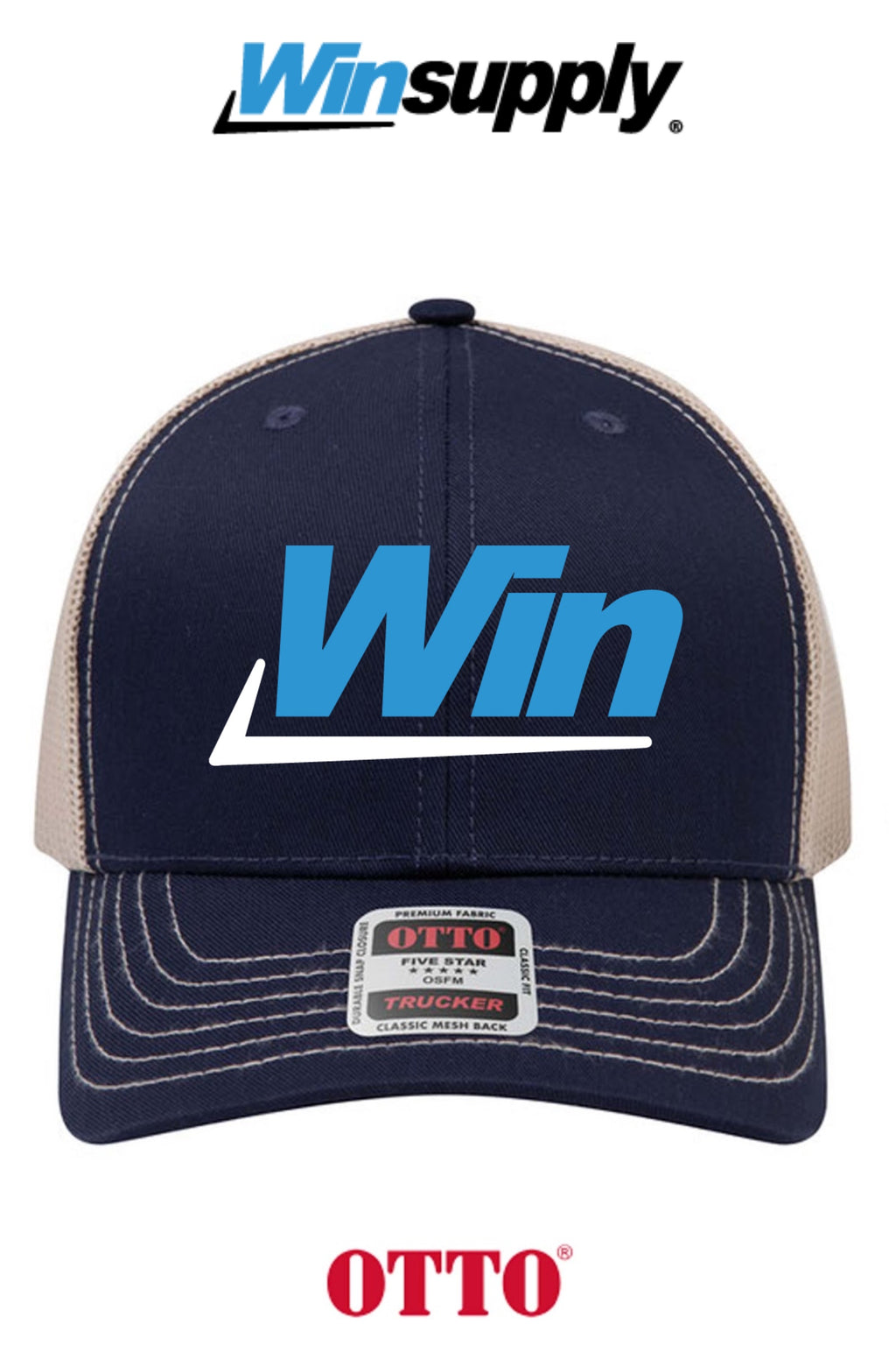**BULK BUY SPECIAL** OTTO CAP® 6 Panel Mid Profile Mesh Back Trucker Hat - Winsupply INC.
