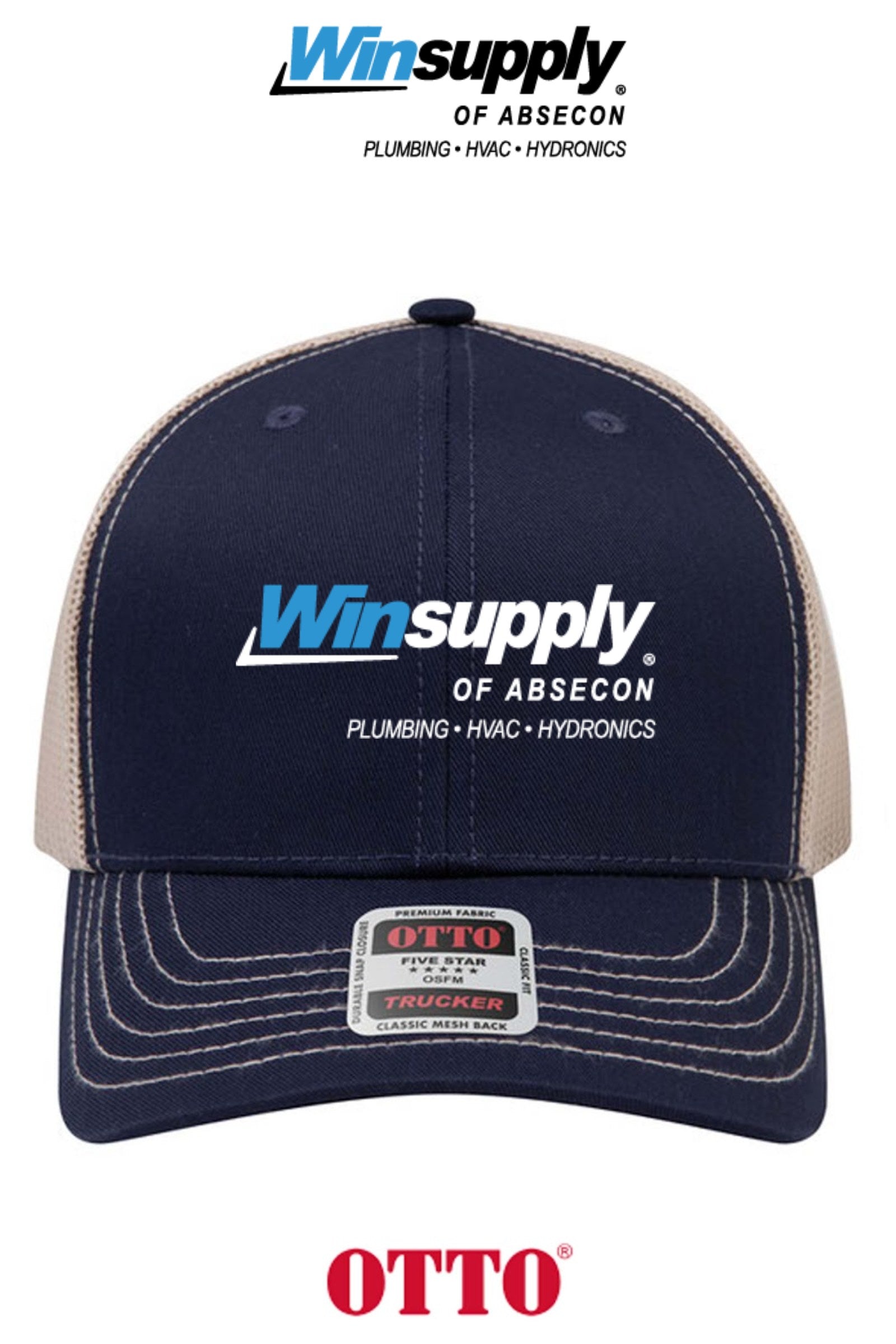 **BULK BUY SPECIAL** OTTO CAP® 6 Panel Mid Profile Mesh Back Trucker Hat - Winsupply of Absecon