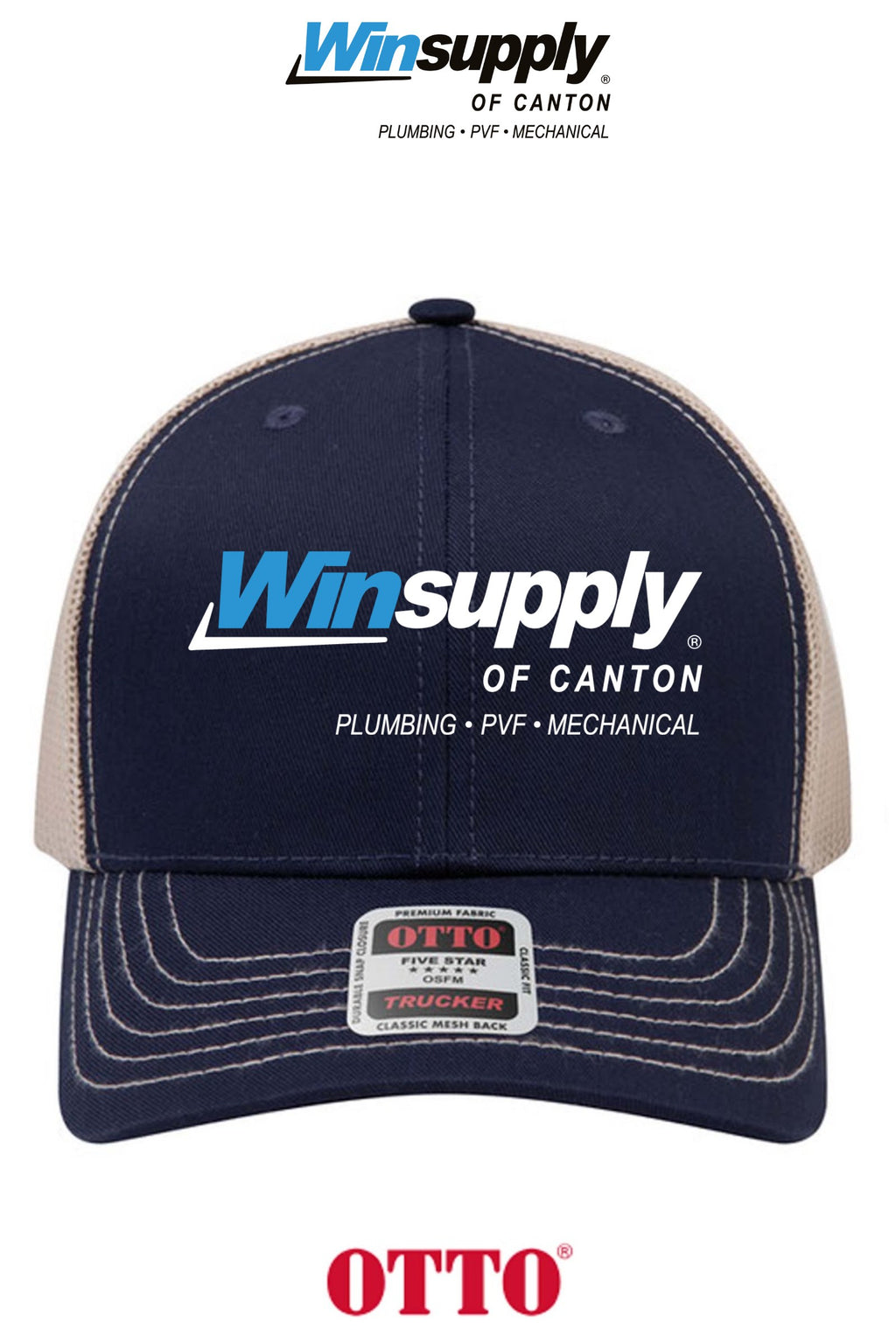 **BULK BUY SPECIAL** OTTO CAP® 6 Panel Mid Profile Mesh Back Trucker Hat - Winsupply of Canton