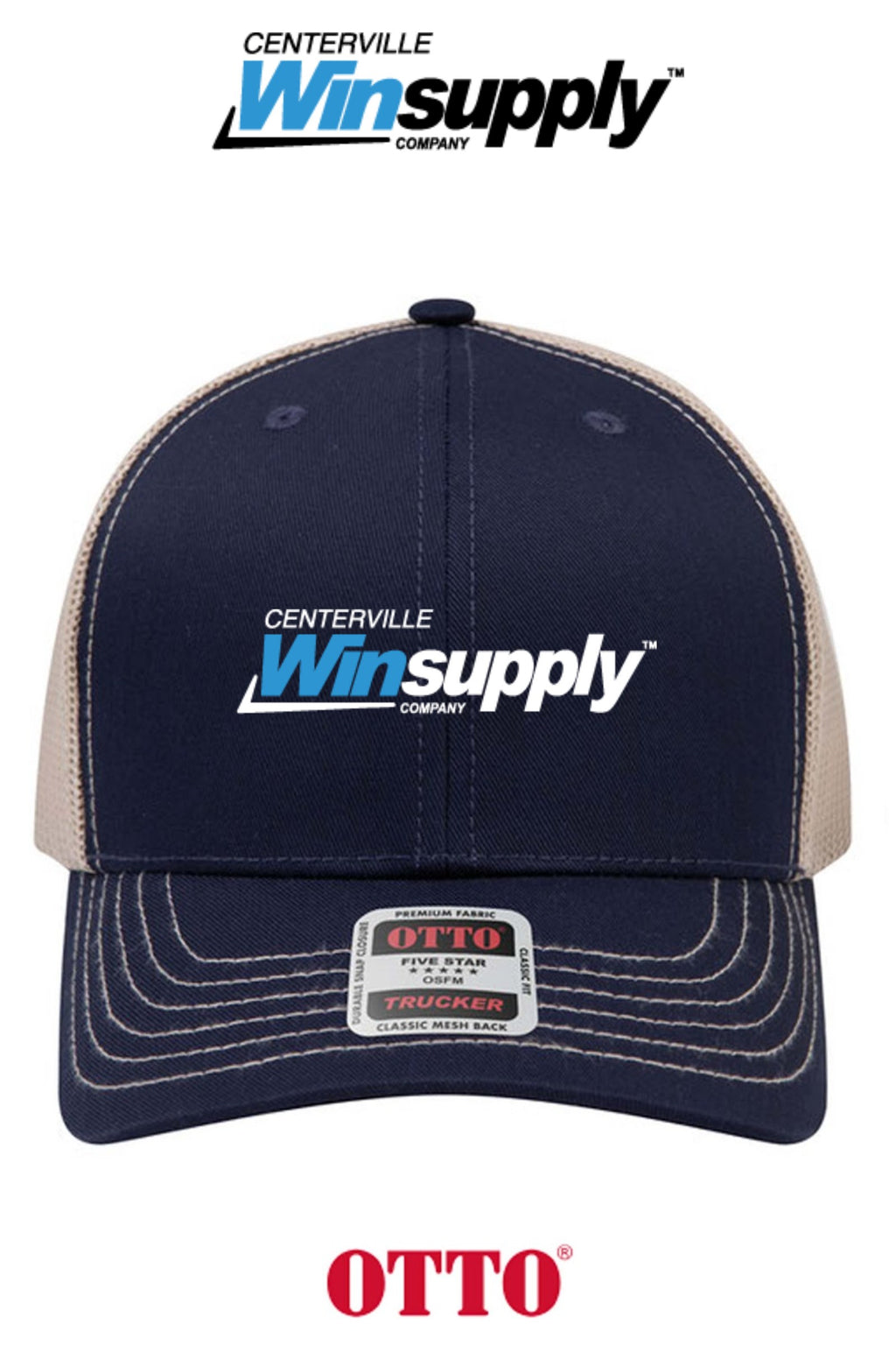 **BULK BUY SPECIAL** OTTO CAP® 6 Panel Mid Profile Mesh Back Trucker Hat - Winsupply of Centerville OH