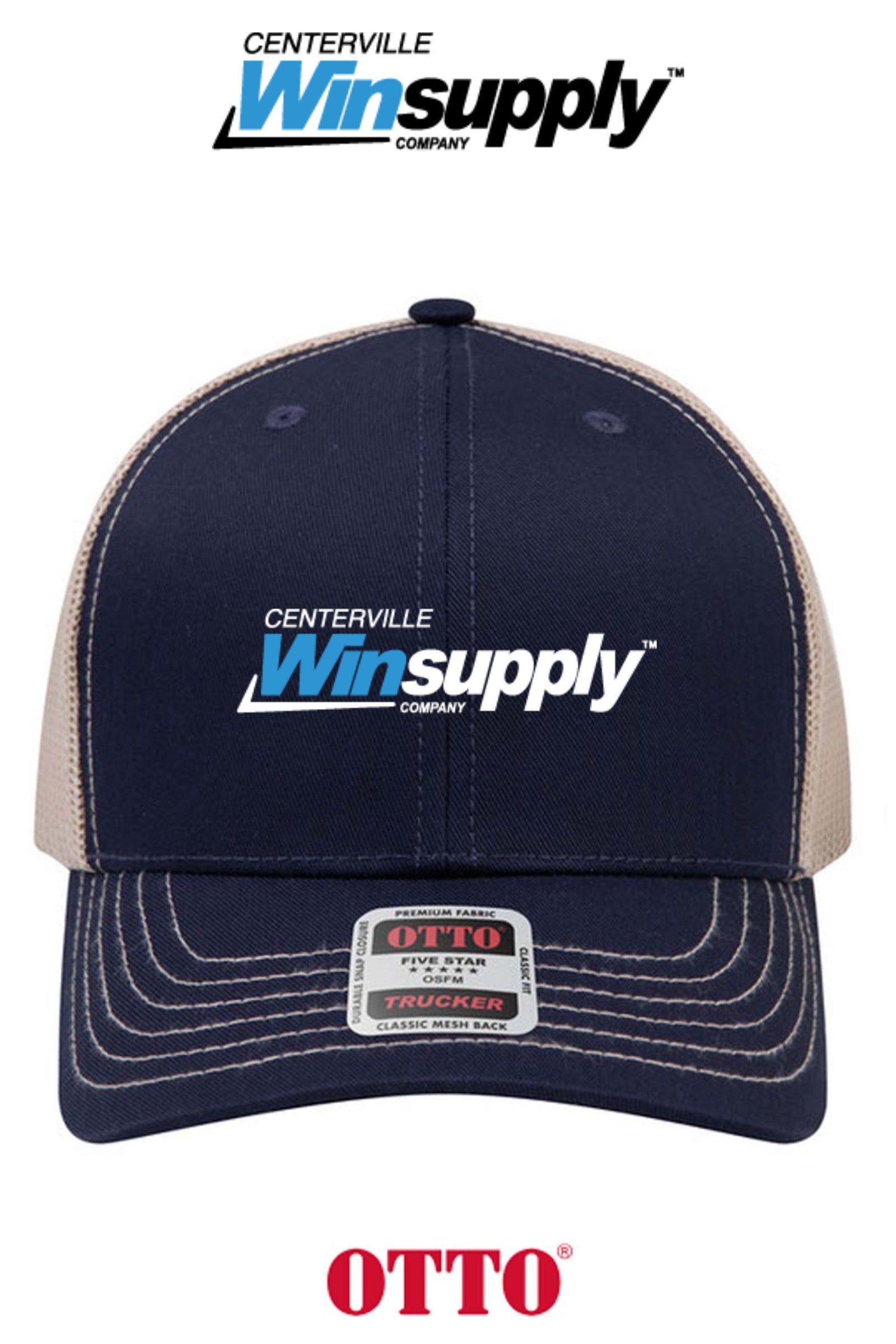 **BULK BUY SPECIAL** OTTO CAP® 6 Panel Mid Profile Mesh Back Trucker Hat - Winsupply of Centerville OH