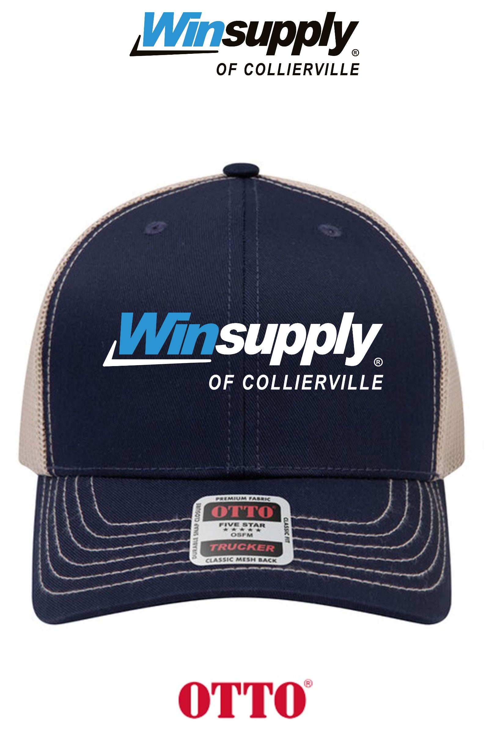 **BULK BUY SPECIAL** OTTO CAP® 6 Panel Mid Profile Mesh Back Trucker Hat - Winston Salem Noland