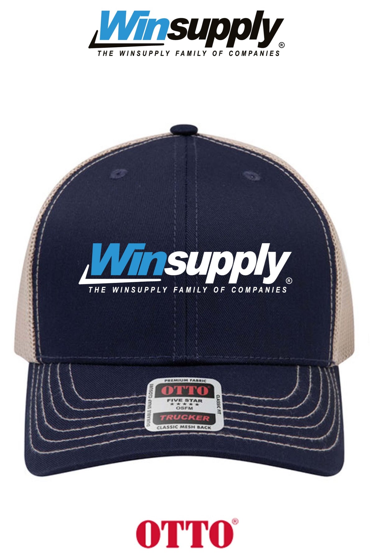 **BULK BUY SPECIAL** OTTO CAP® 6 Panel Mid Profile Mesh Back Trucker Hat - Winsupply of Coraopolis
