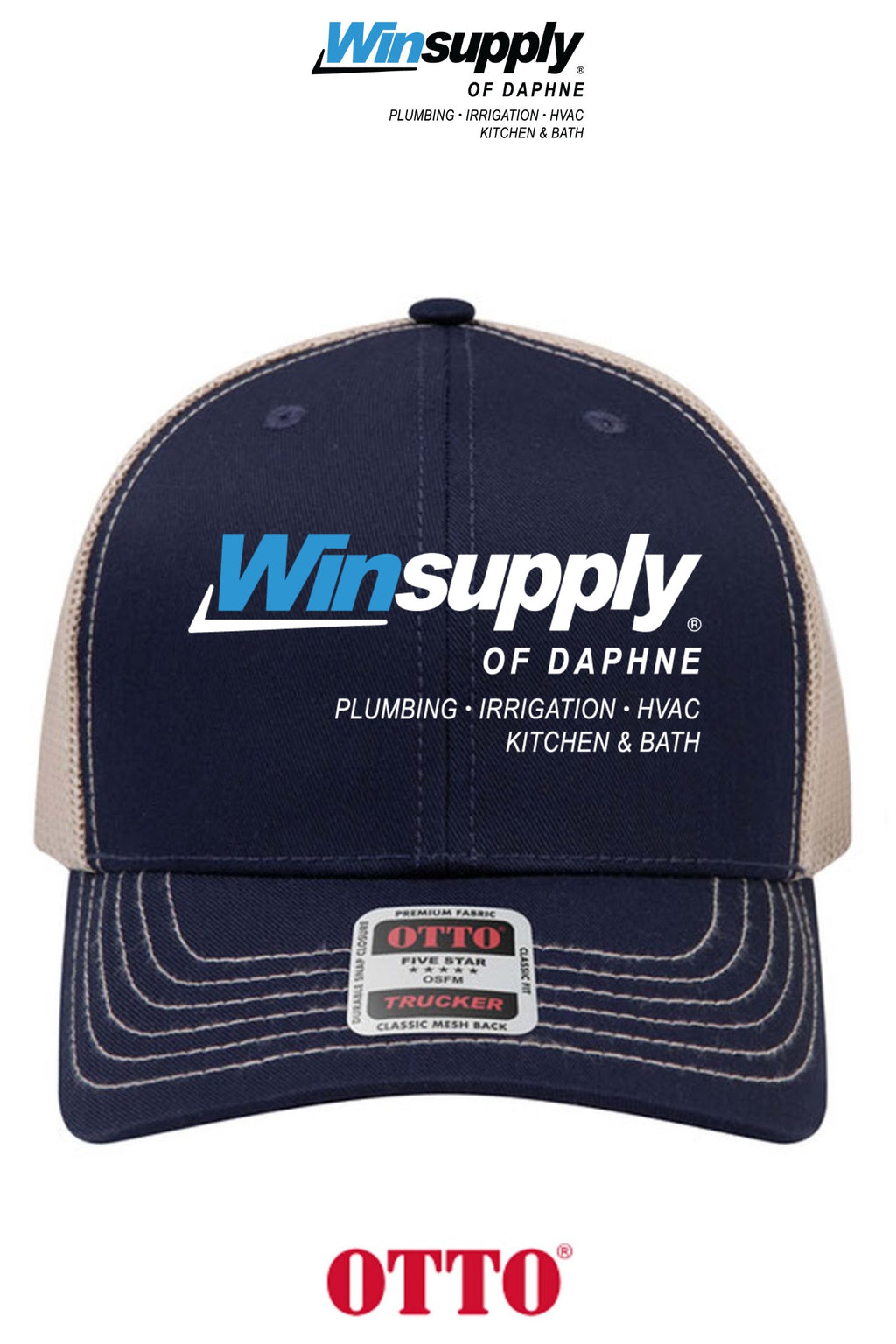 **BULK BUY SPECIAL** OTTO CAP® 6 Panel Mid Profile Mesh Back Trucker Hat - Winsupply of Daphne
