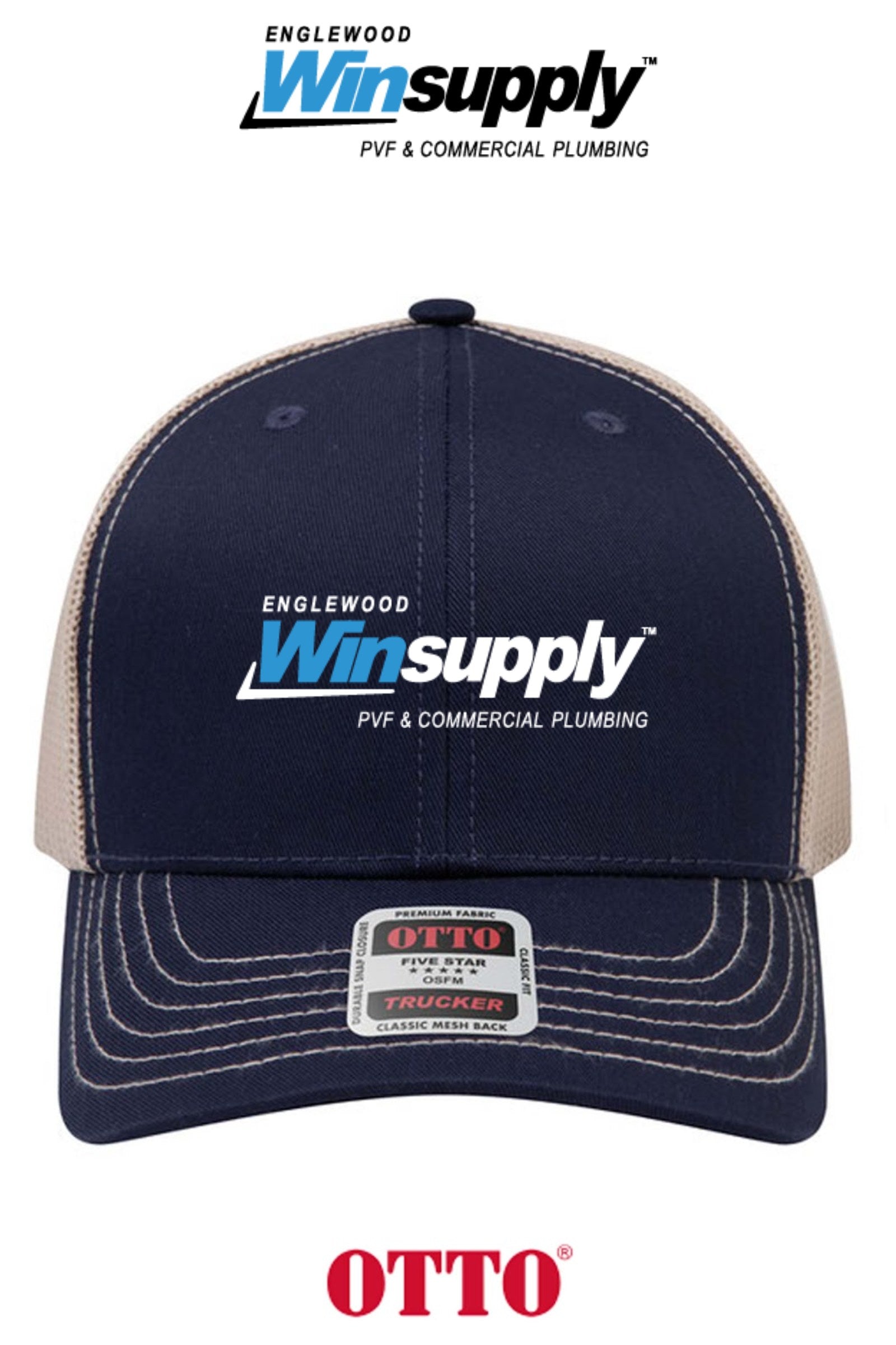 **BULK BUY SPECIAL** OTTO CAP® 6 Panel Mid Profile Mesh Back Trucker Hat - Winsupply of Englewood CO