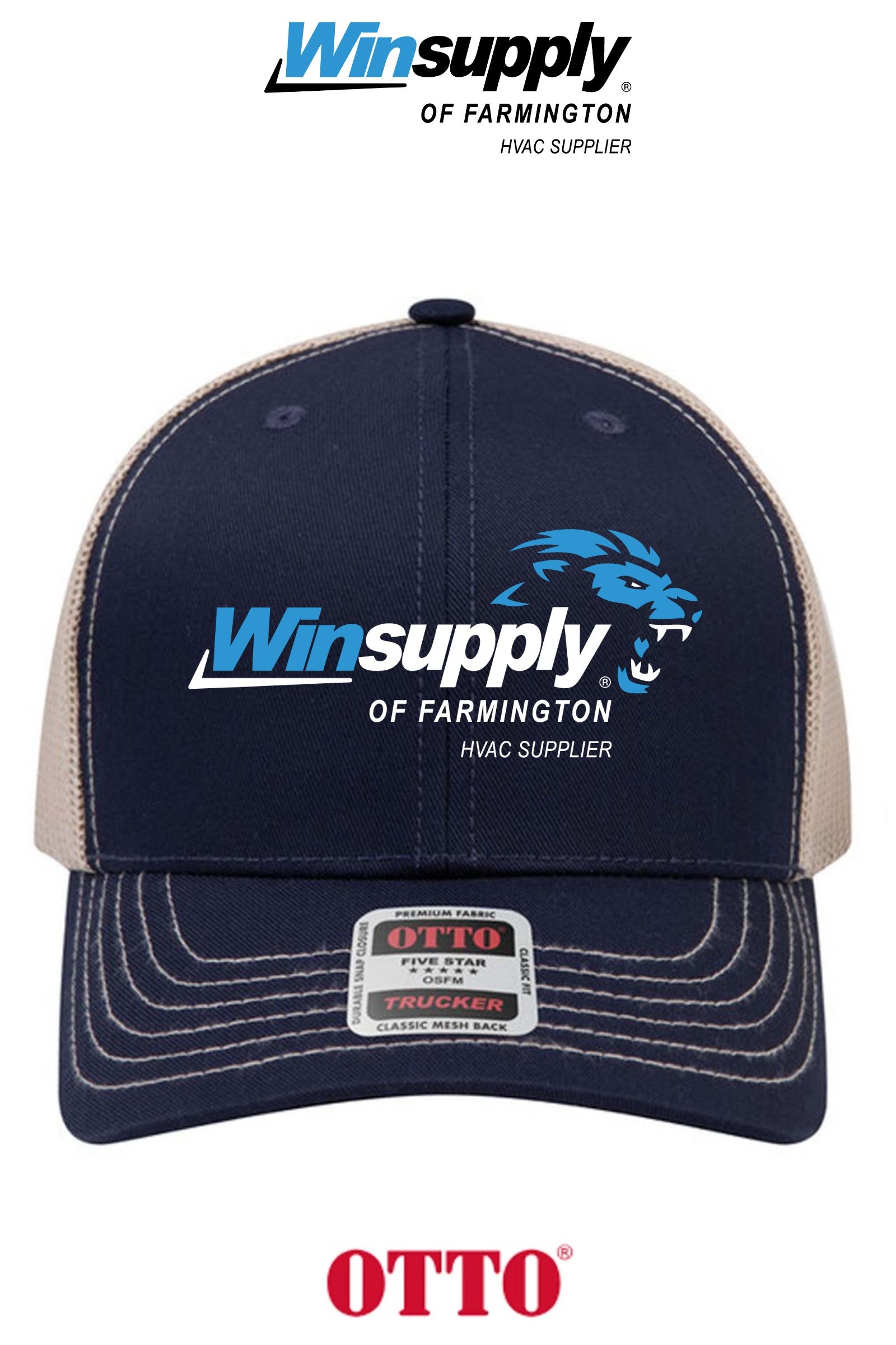 **BULK BUY SPECIAL** OTTO CAP® 6 Panel Mid Profile Mesh Back Trucker Hat - Winsupply of Farmington
