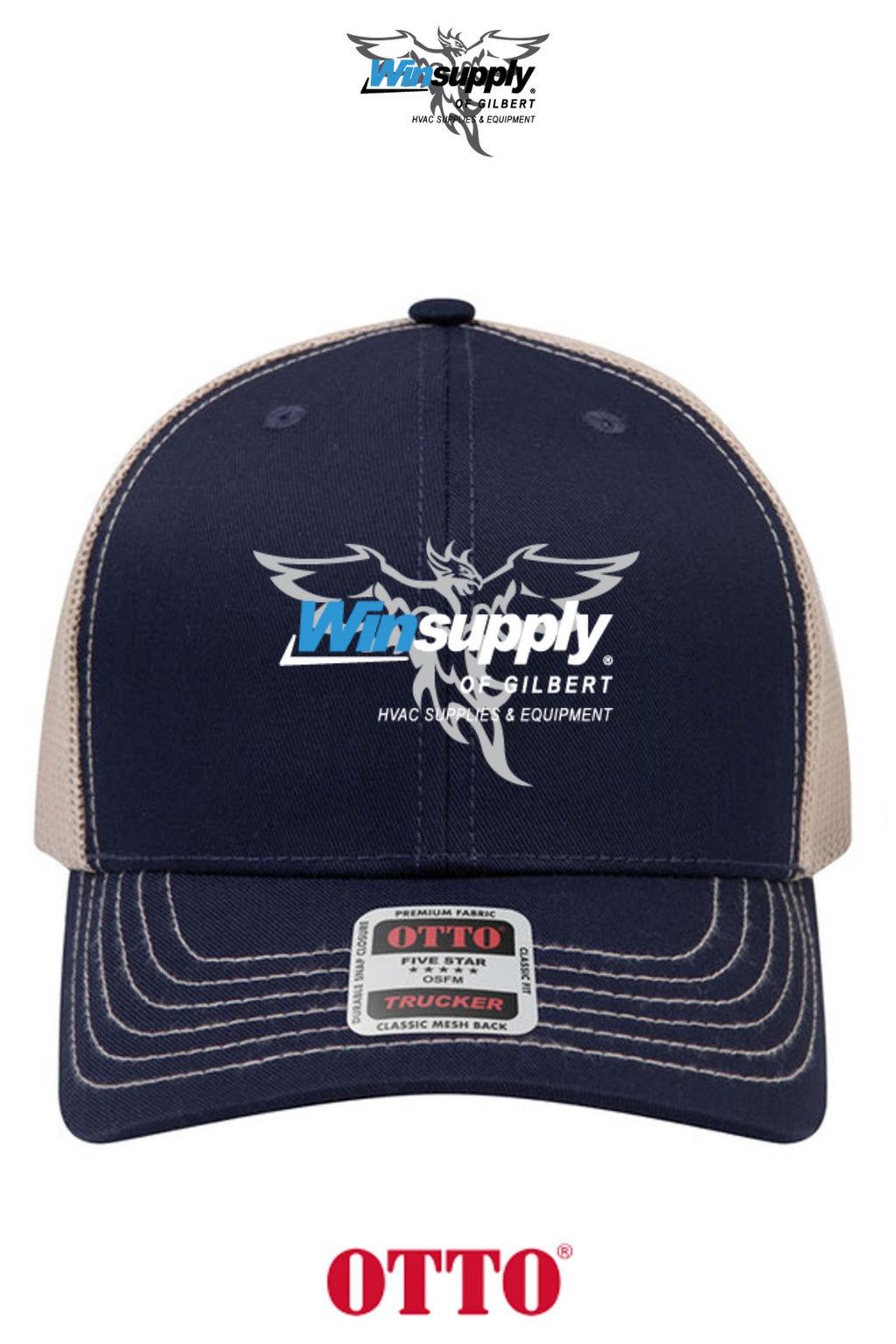 **BULK BUY SPECIAL** OTTO CAP® 6 Panel Mid Profile Mesh Back Trucker Hat - Winsupply of Gilbert