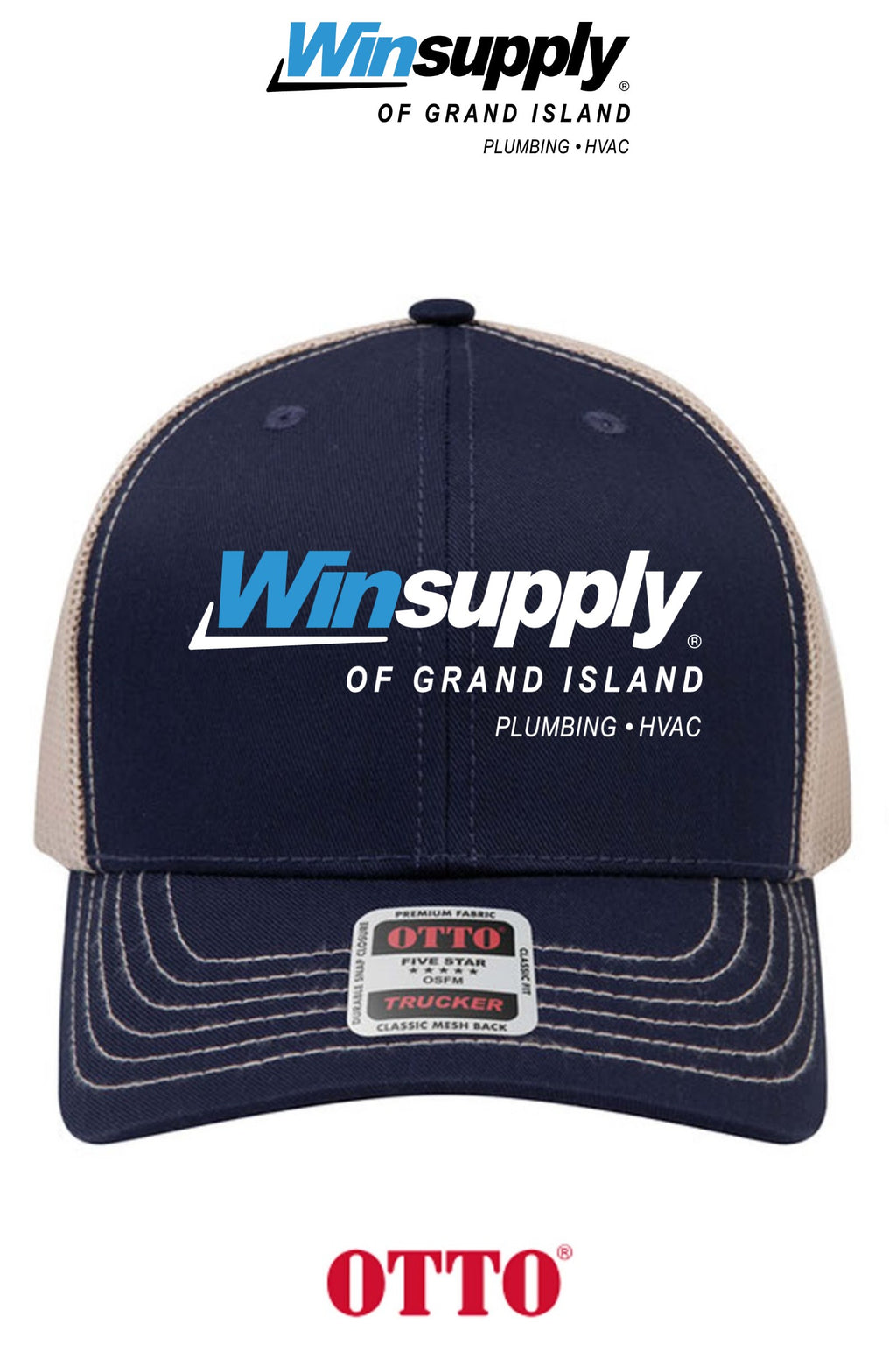 **BULK BUY SPECIAL** OTTO CAP® 6 Panel Mid Profile Mesh Back Trucker Hat - Winsupply of Grand Island