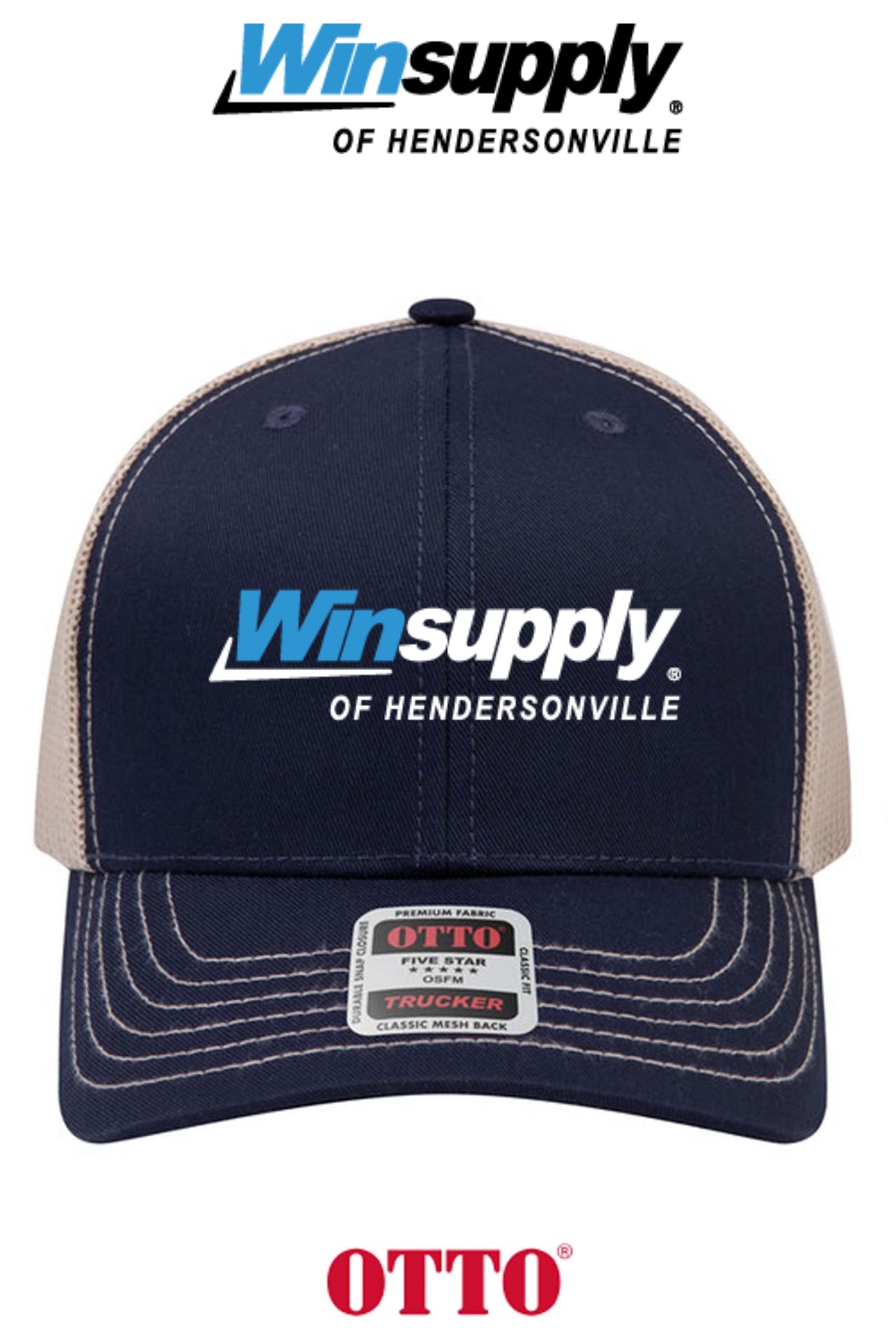 **BULK BUY SPECIAL** OTTO CAP® 6 Panel Mid Profile Mesh Back Trucker Hat - Winsupply of Hendersonville