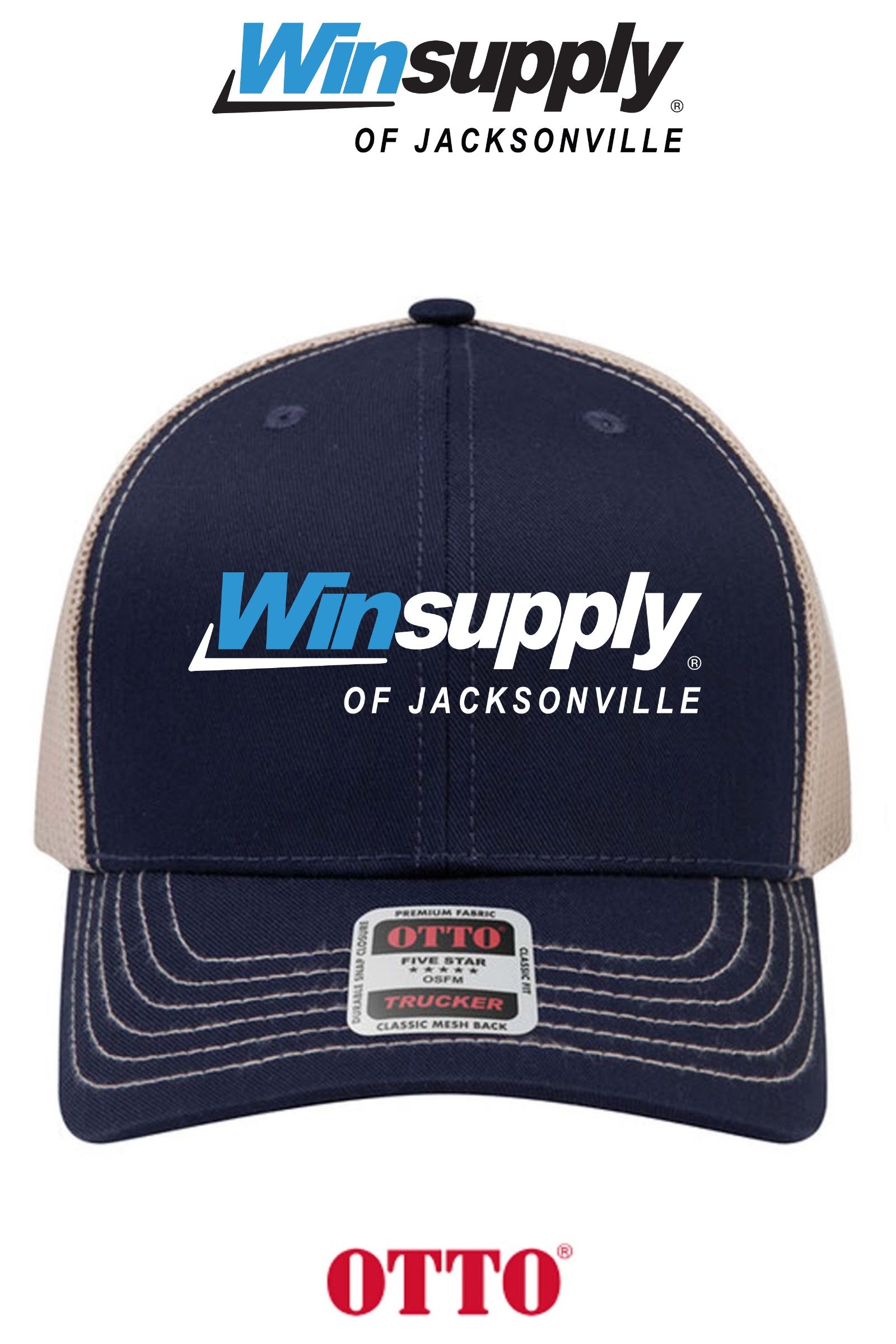 **BULK BUY SPECIAL** OTTO CAP® 6 Panel Mid Profile Mesh Back Trucker Hat - Winsupply of Jacksonville