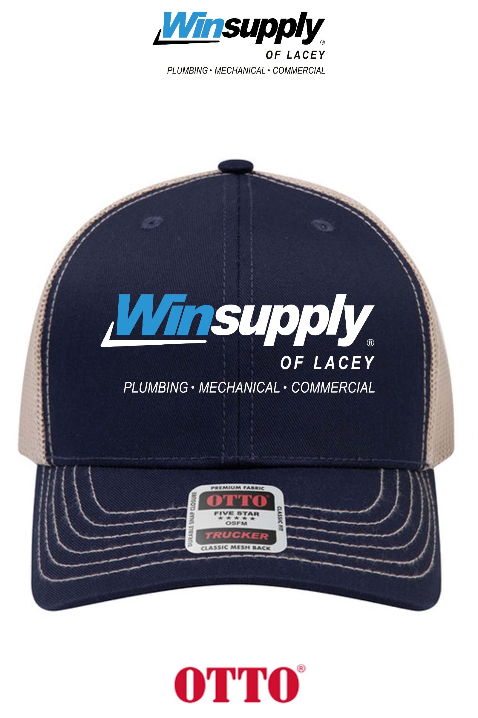 **BULK BUY SPECIAL** OTTO CAP® 6 Panel Mid Profile Mesh Back Trucker Hat - Winsupply of Lacey