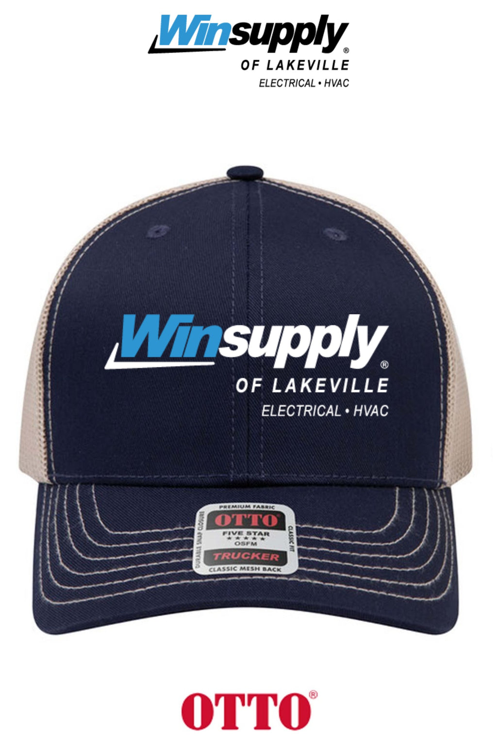 **BULK BUY SPECIAL** OTTO CAP® 6 Panel Mid Profile Mesh Back Trucker Hat - Winsupply of Lakeville